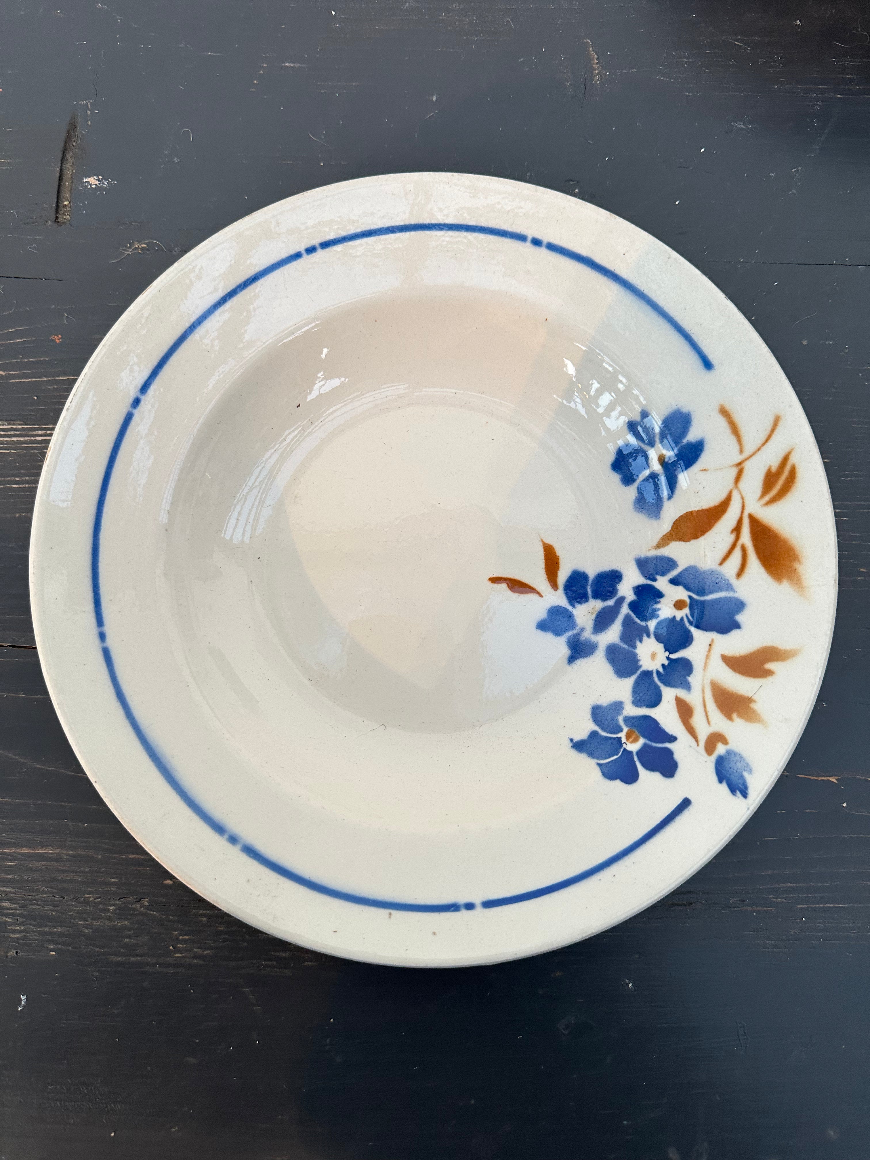 Dybe franske tallerkener, Ø23 cm - 6 stk.