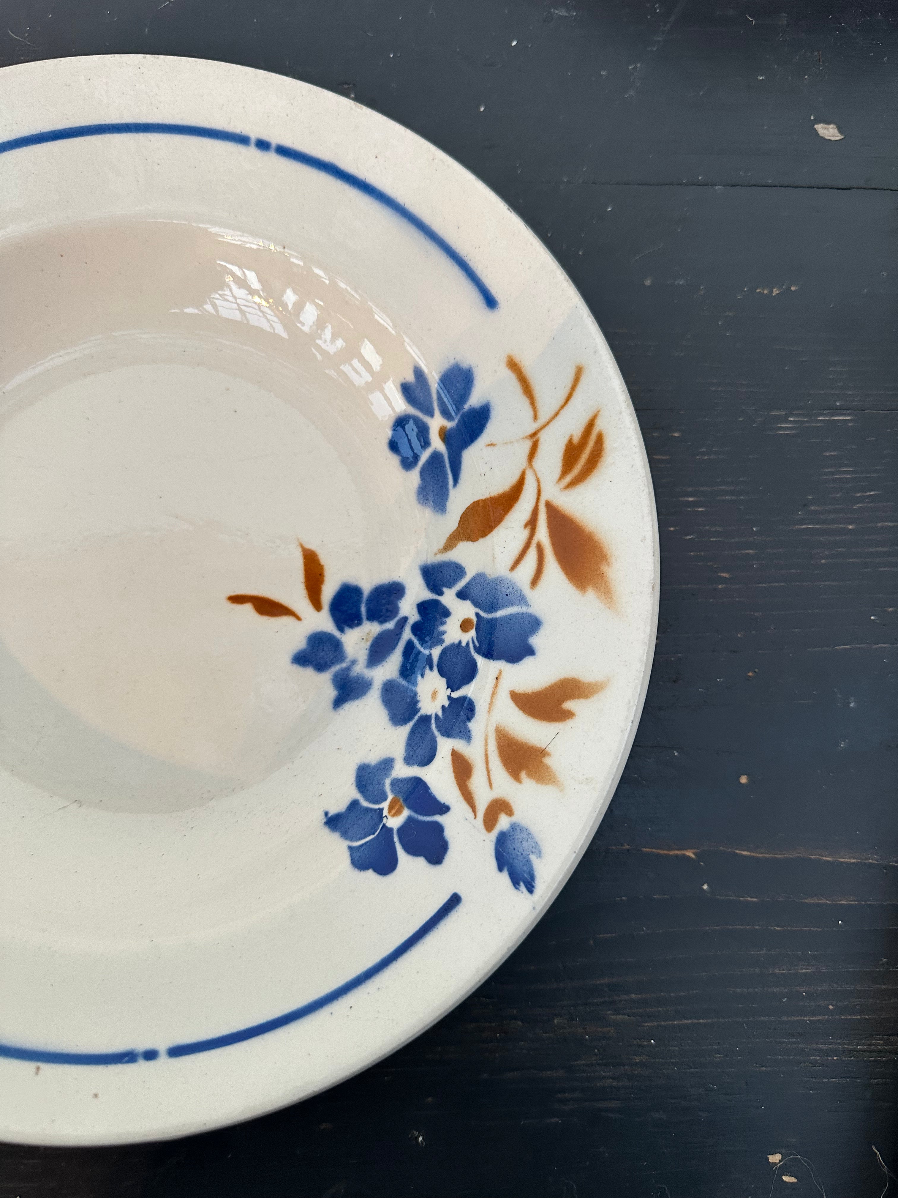 Dybe franske tallerkener, Ø23 cm - 6 stk.
