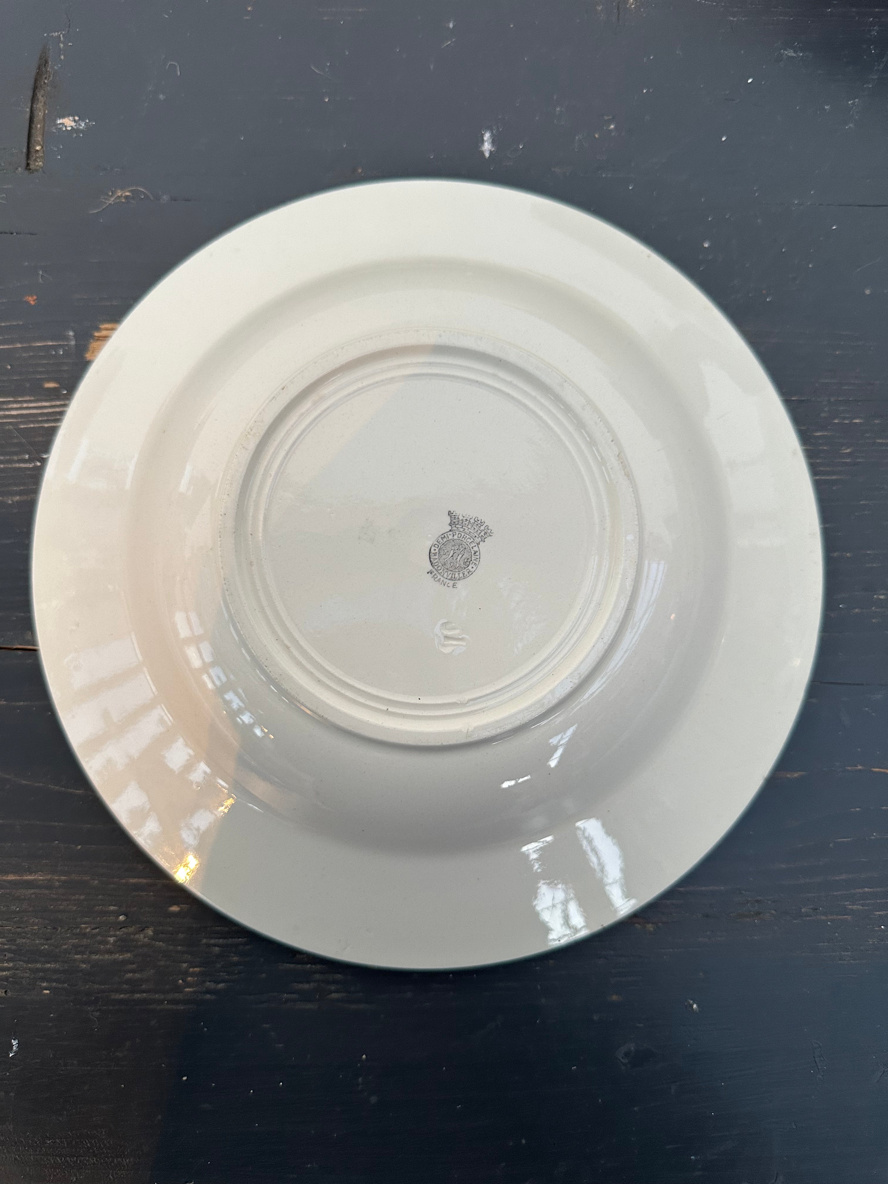 Dybe franske tallerkener, Ø23 cm - 6 stk.