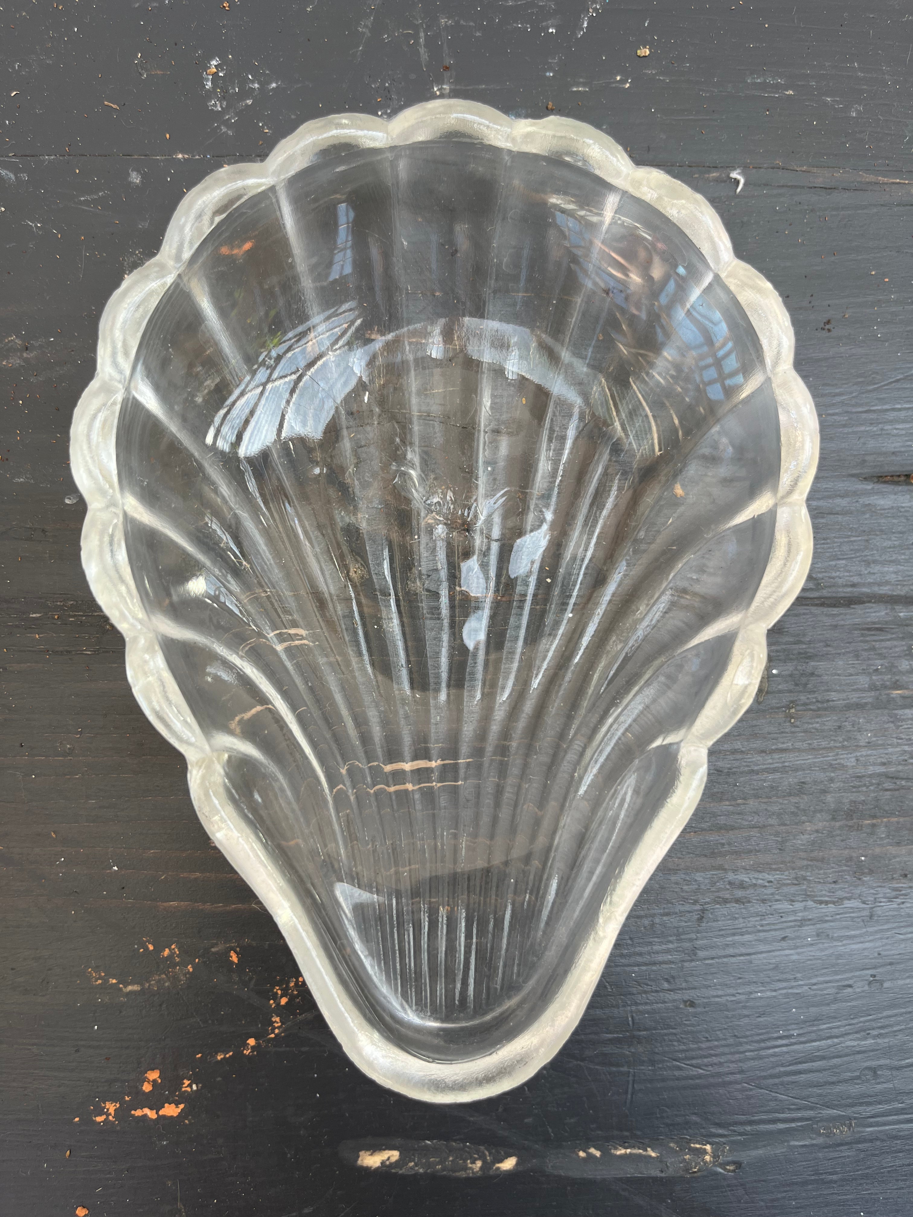 Glassbolle med muslinger, 13,5 cm