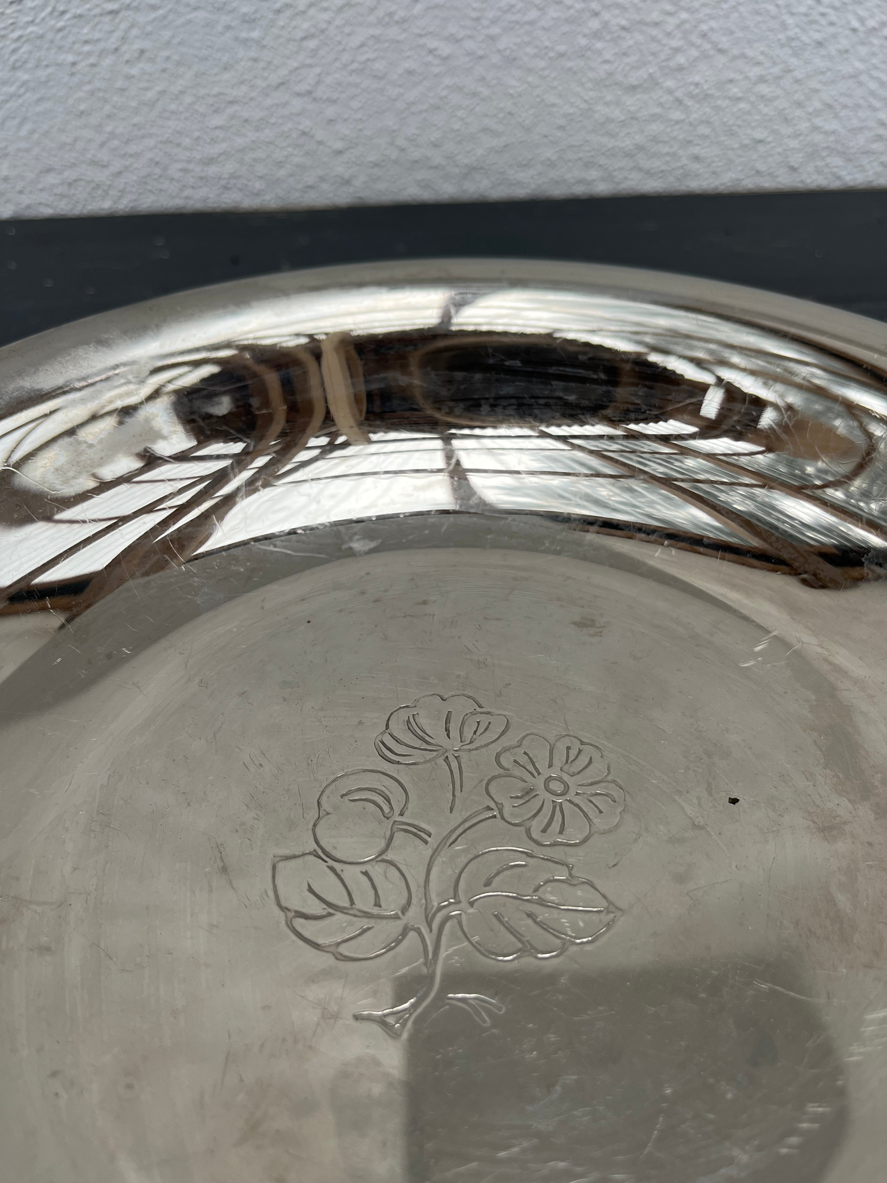 Sølvfad, Ø24 cm