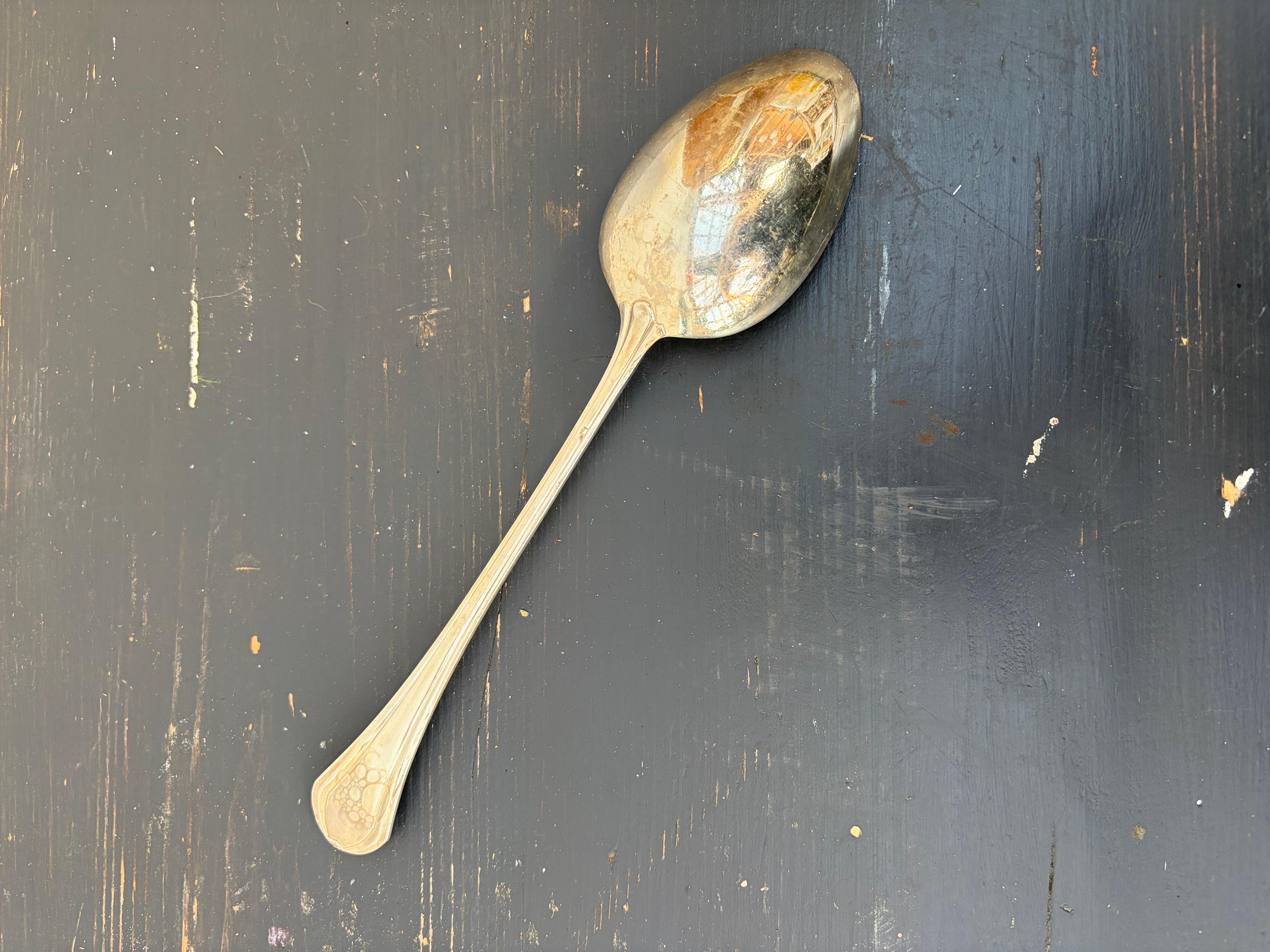 Large silver spoon, 26 cm