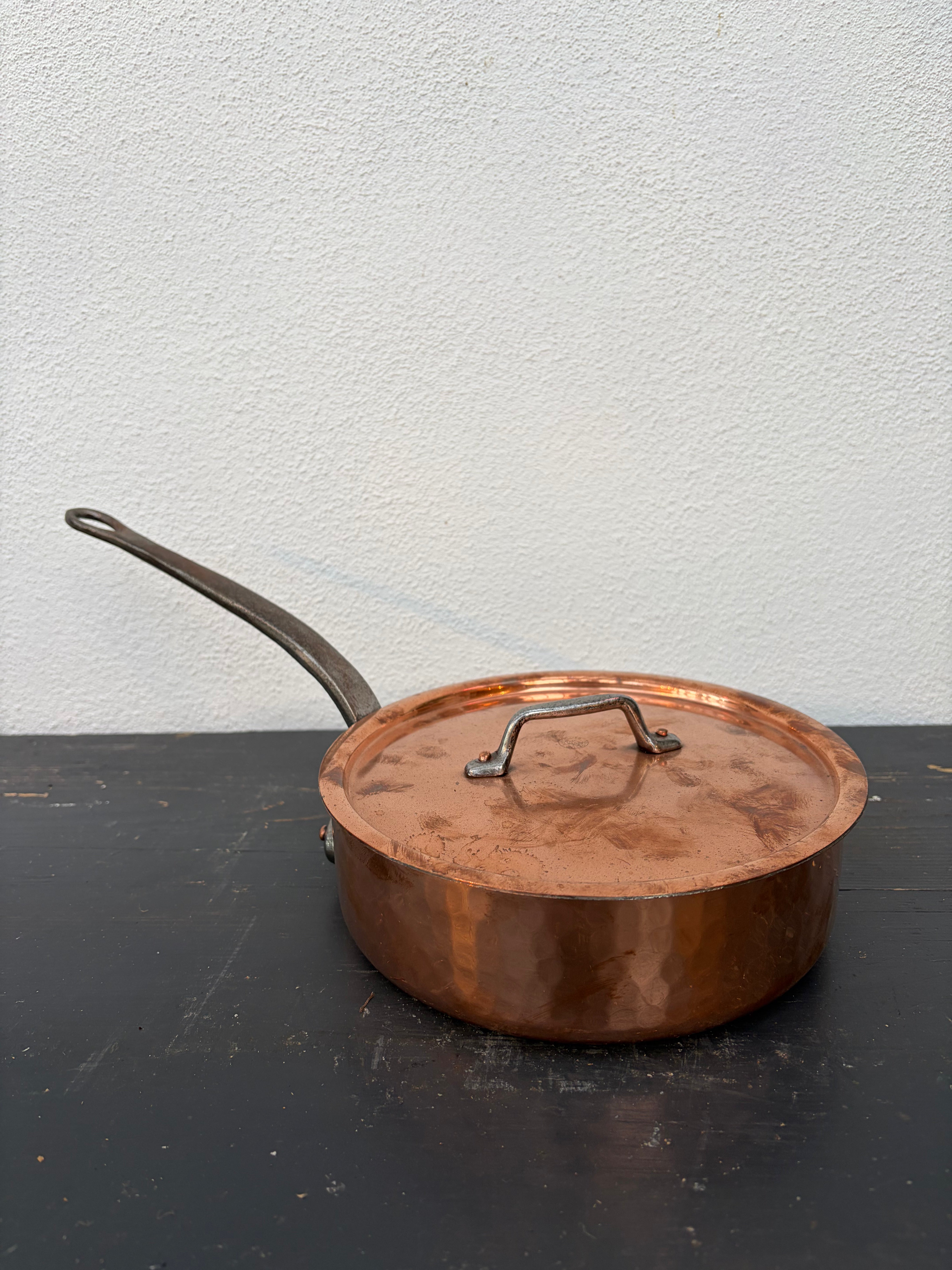 Kobbergryte med lokk, Ø20 cm