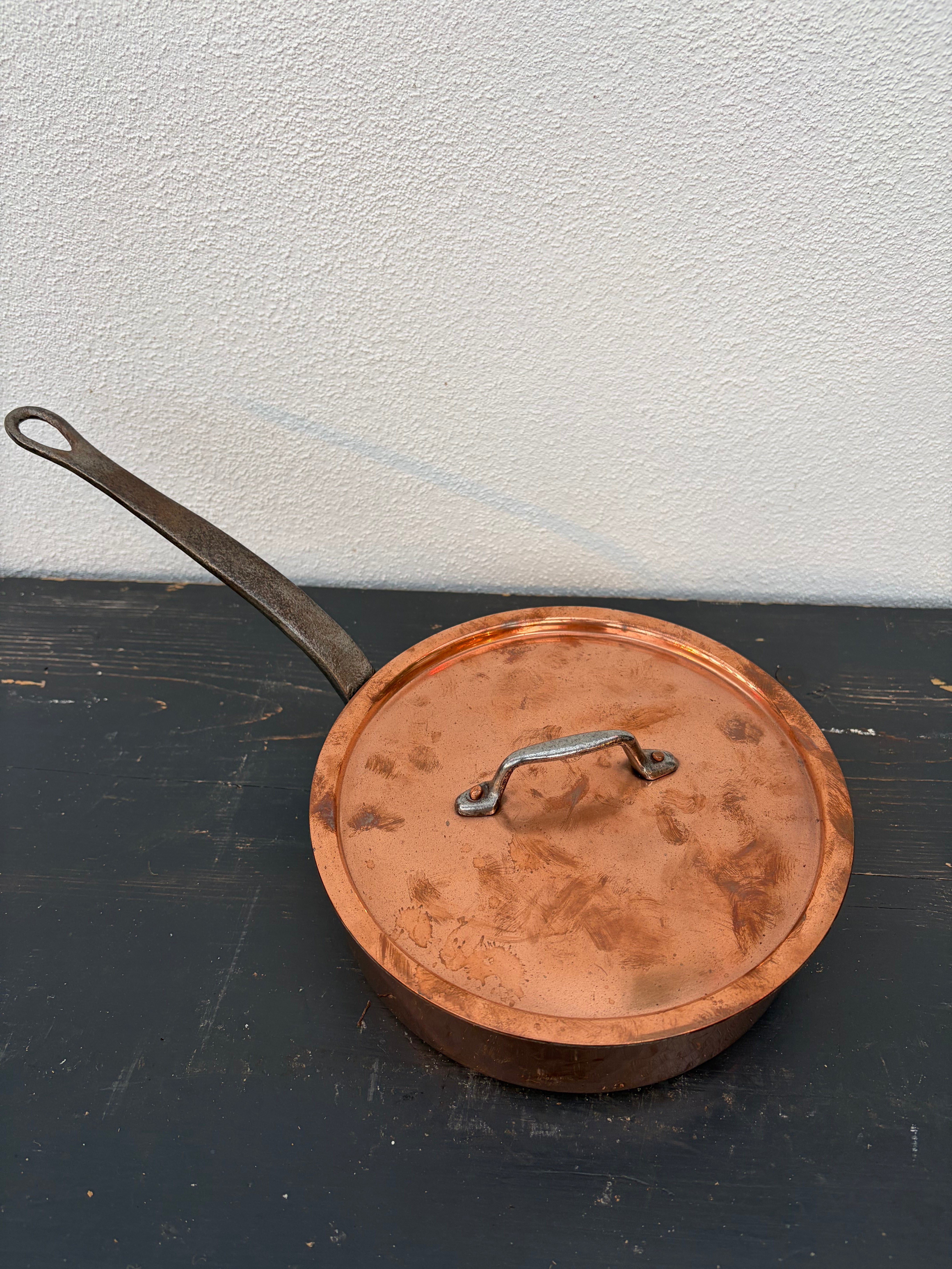 Kobbergryte med lokk, Ø20 cm