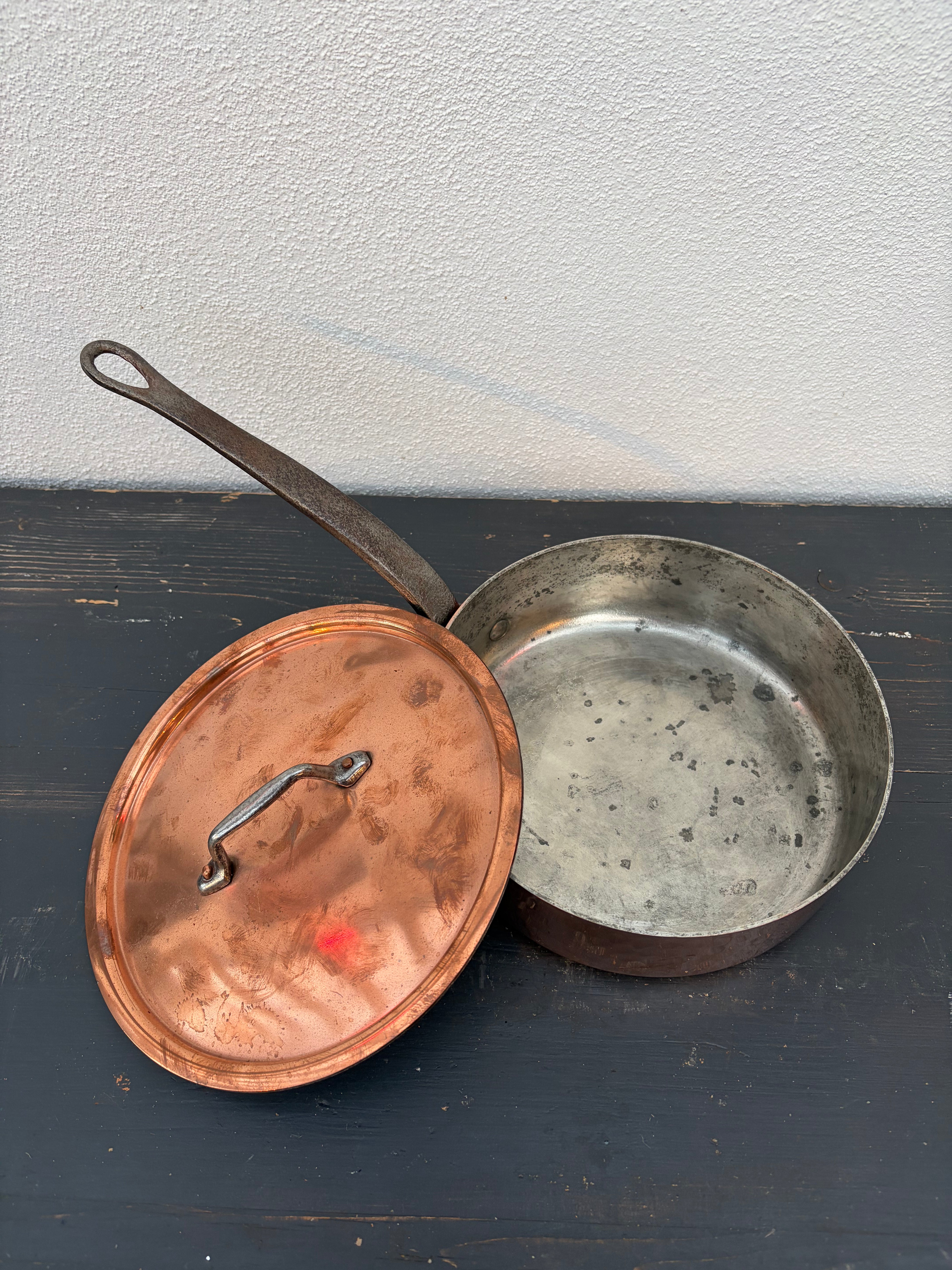 Kobbergryte med lokk, Ø20 cm