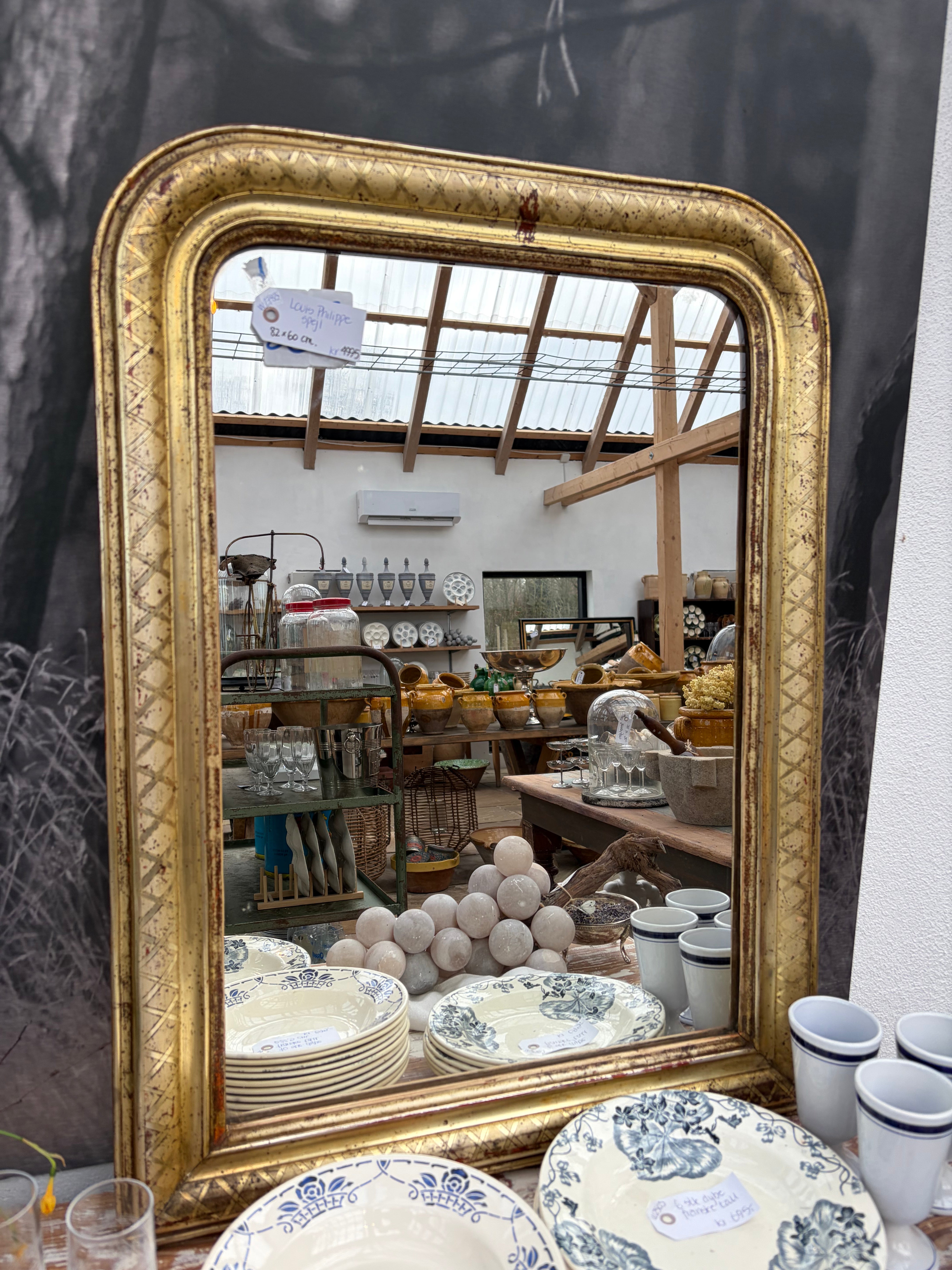 Louis Philippe spejl, 82x60 cm