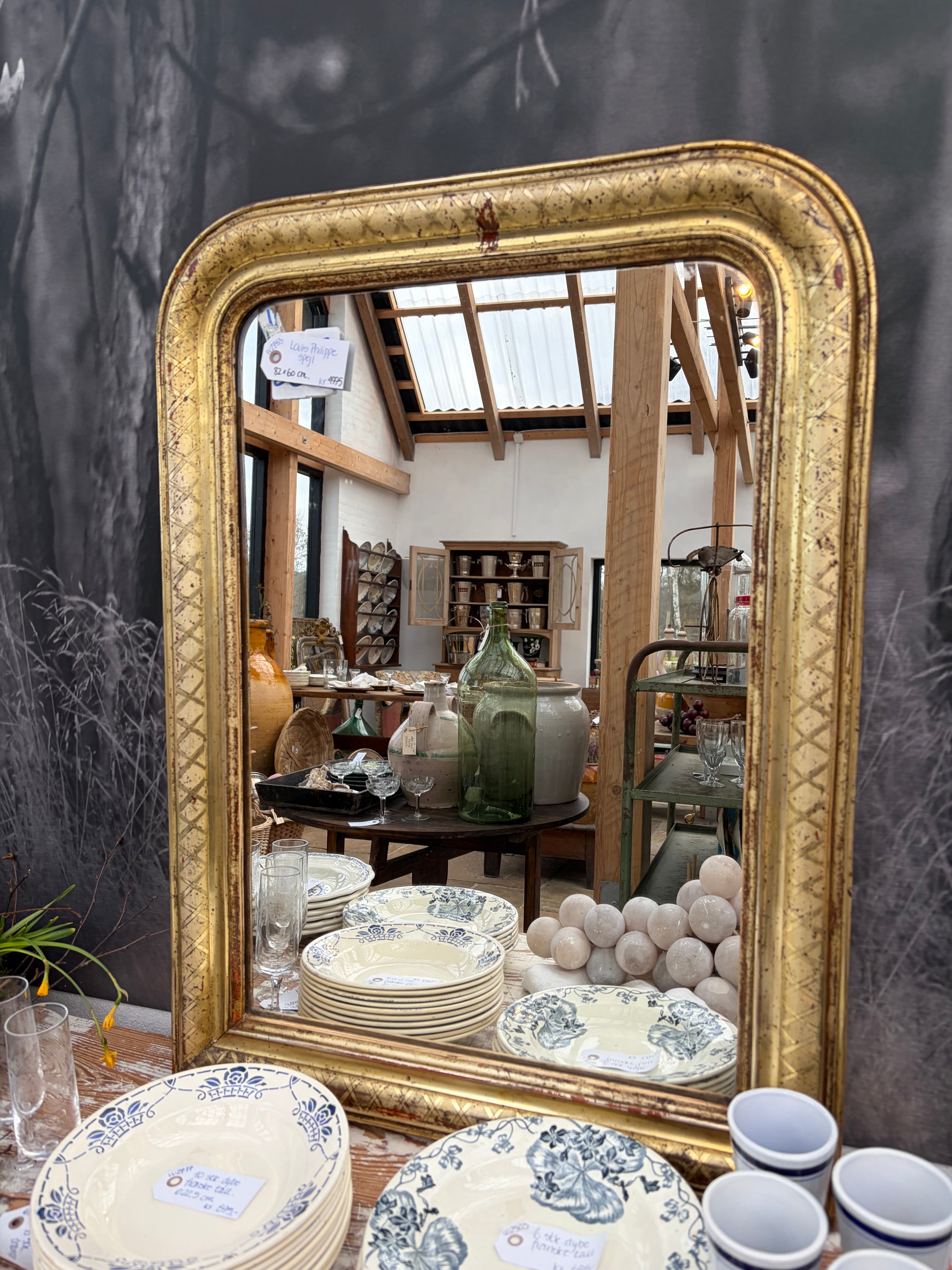 Louis Philippe spejl, 82x60 cm