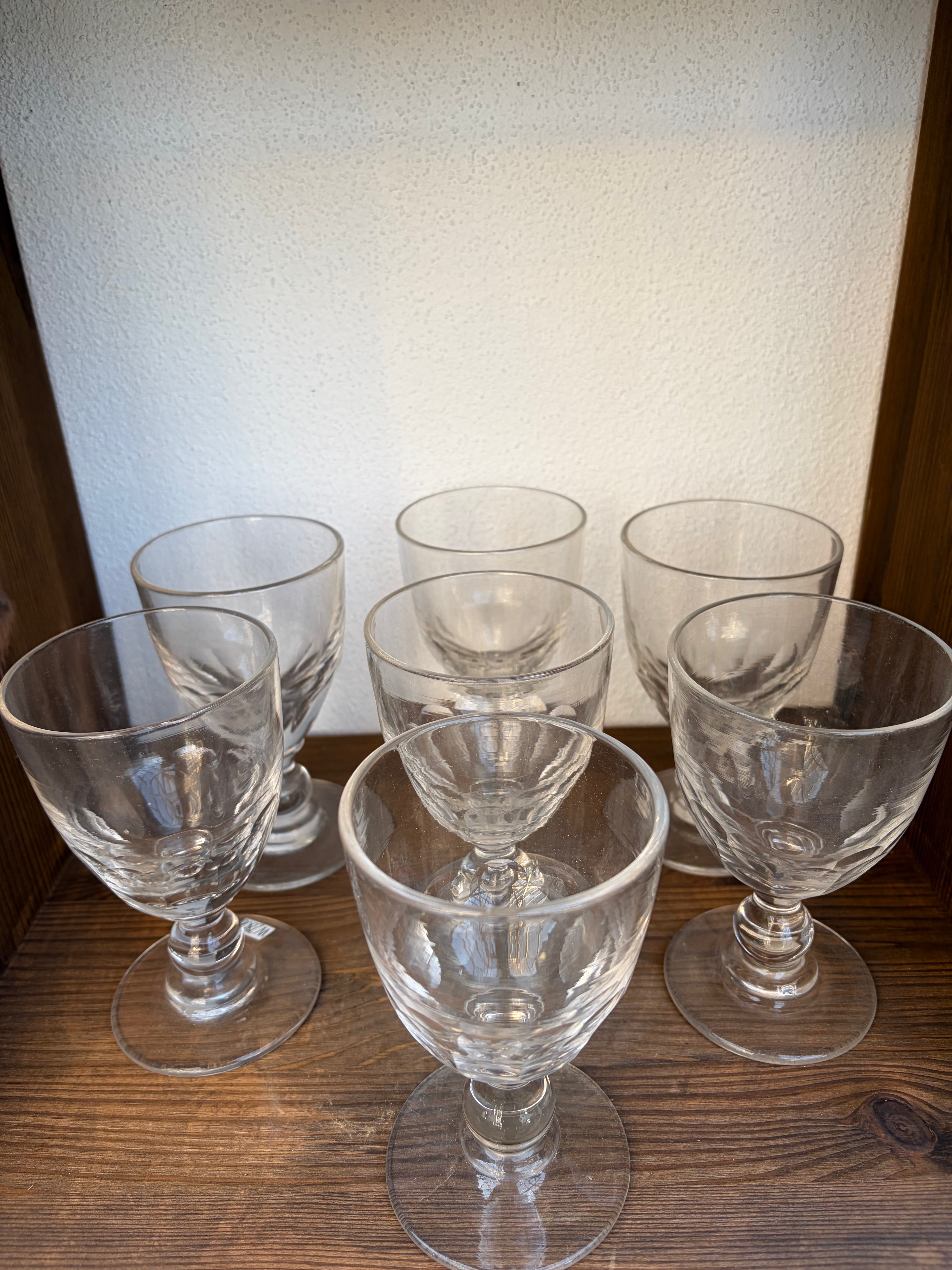 Franske vandglas - 7 stk.