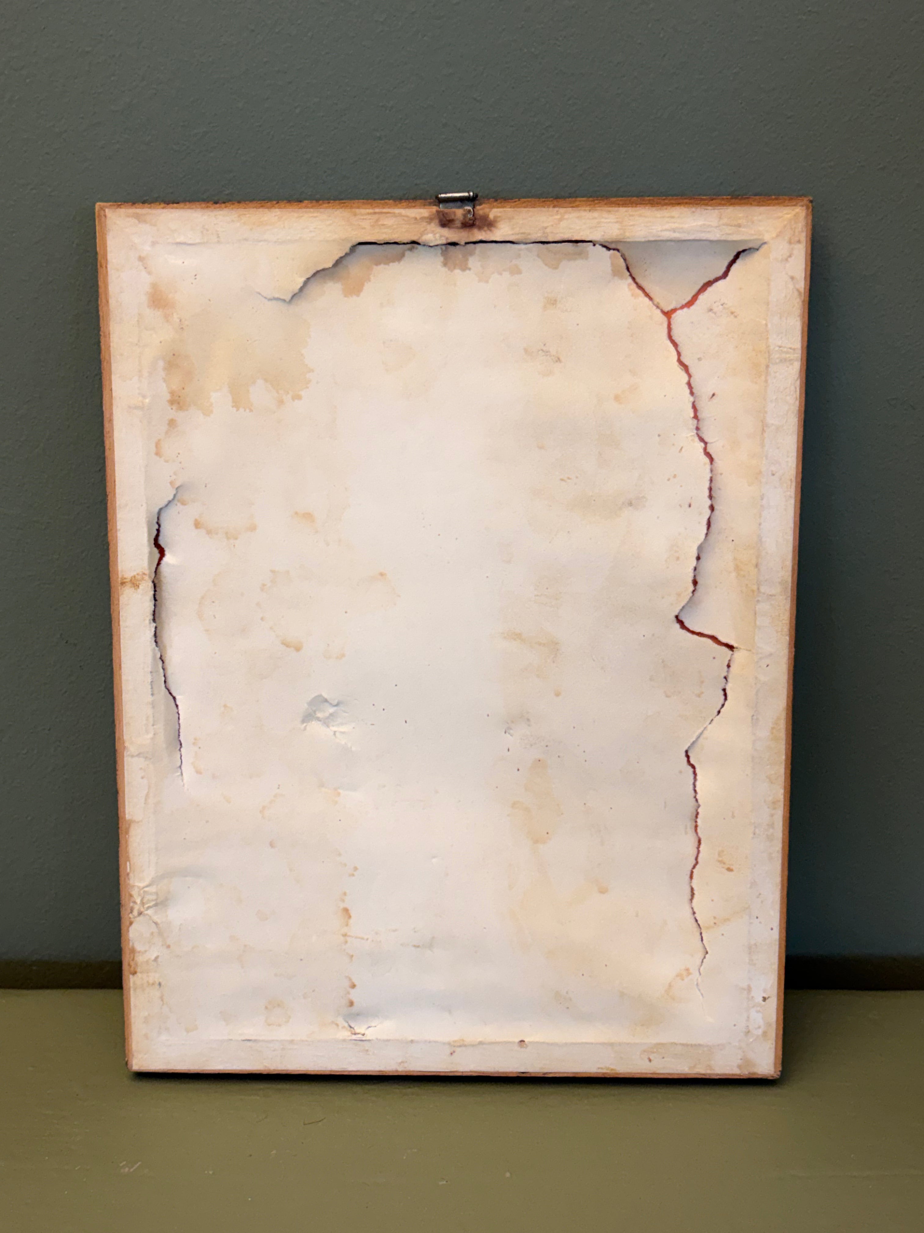 Spejl m. motiv, 17x22 cm