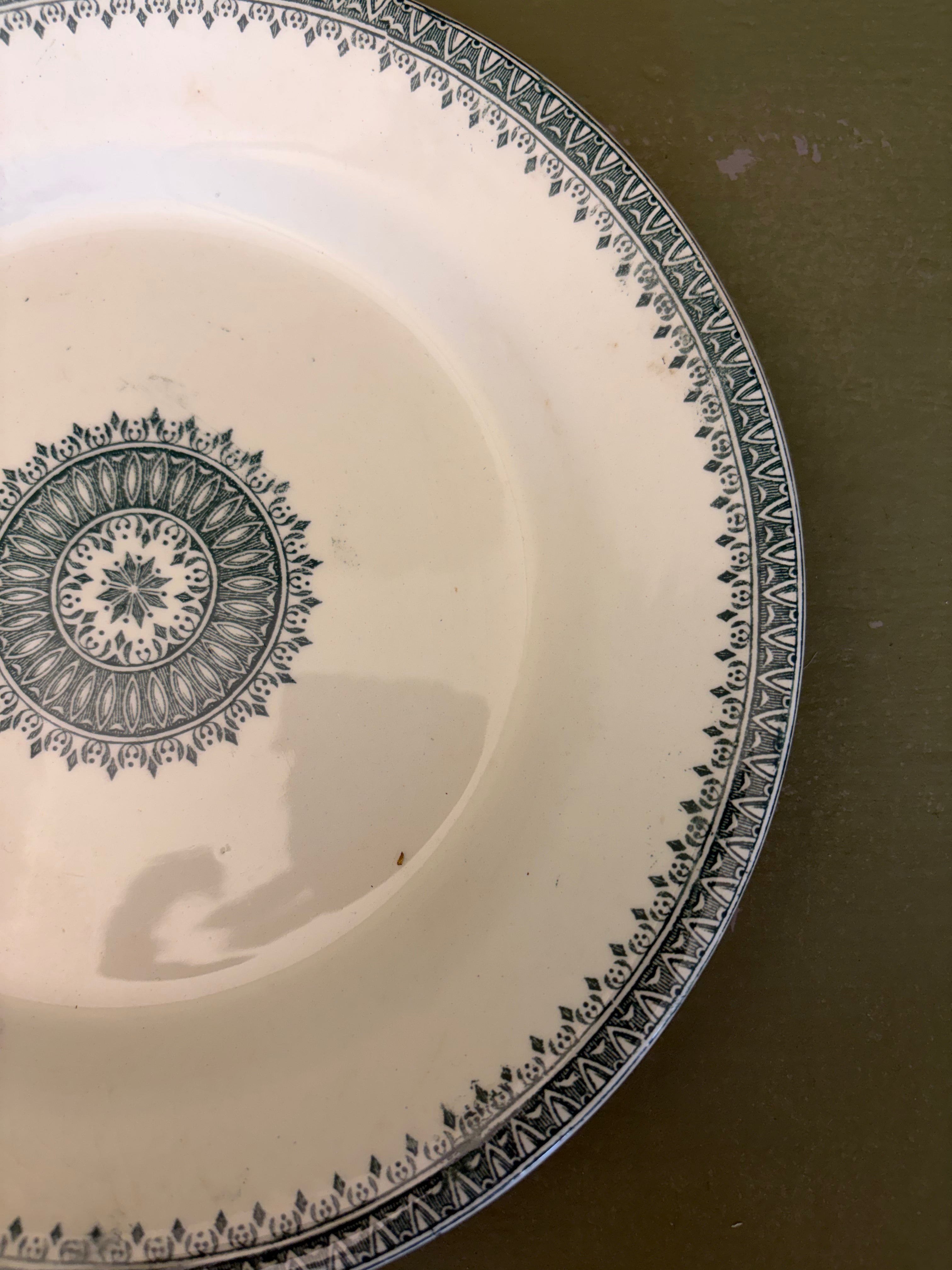 Franske tallerkener, Ø23,5 cm - 6 stk.