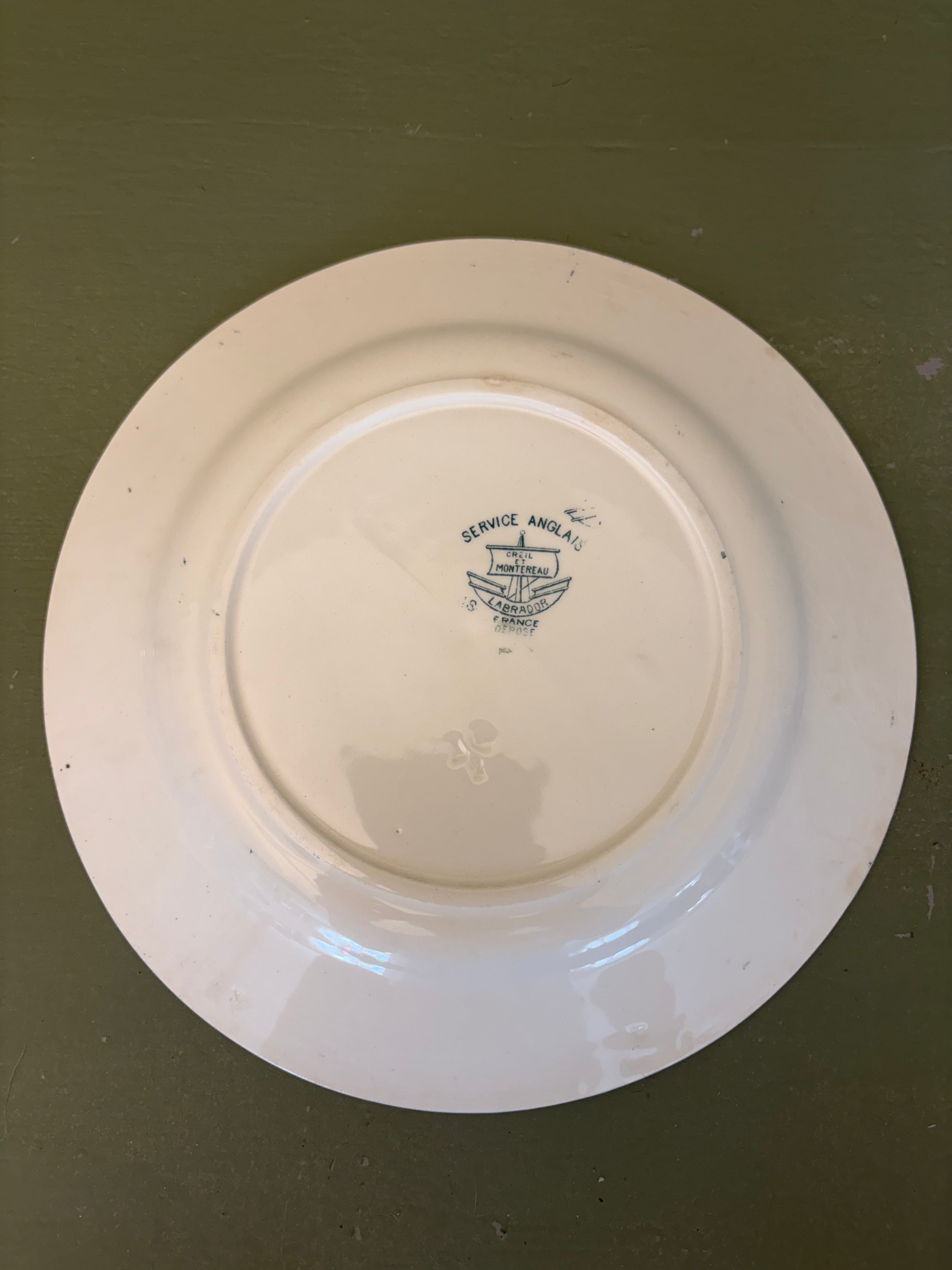 Franske tallerkener, Ø23,5 cm - 6 stk.