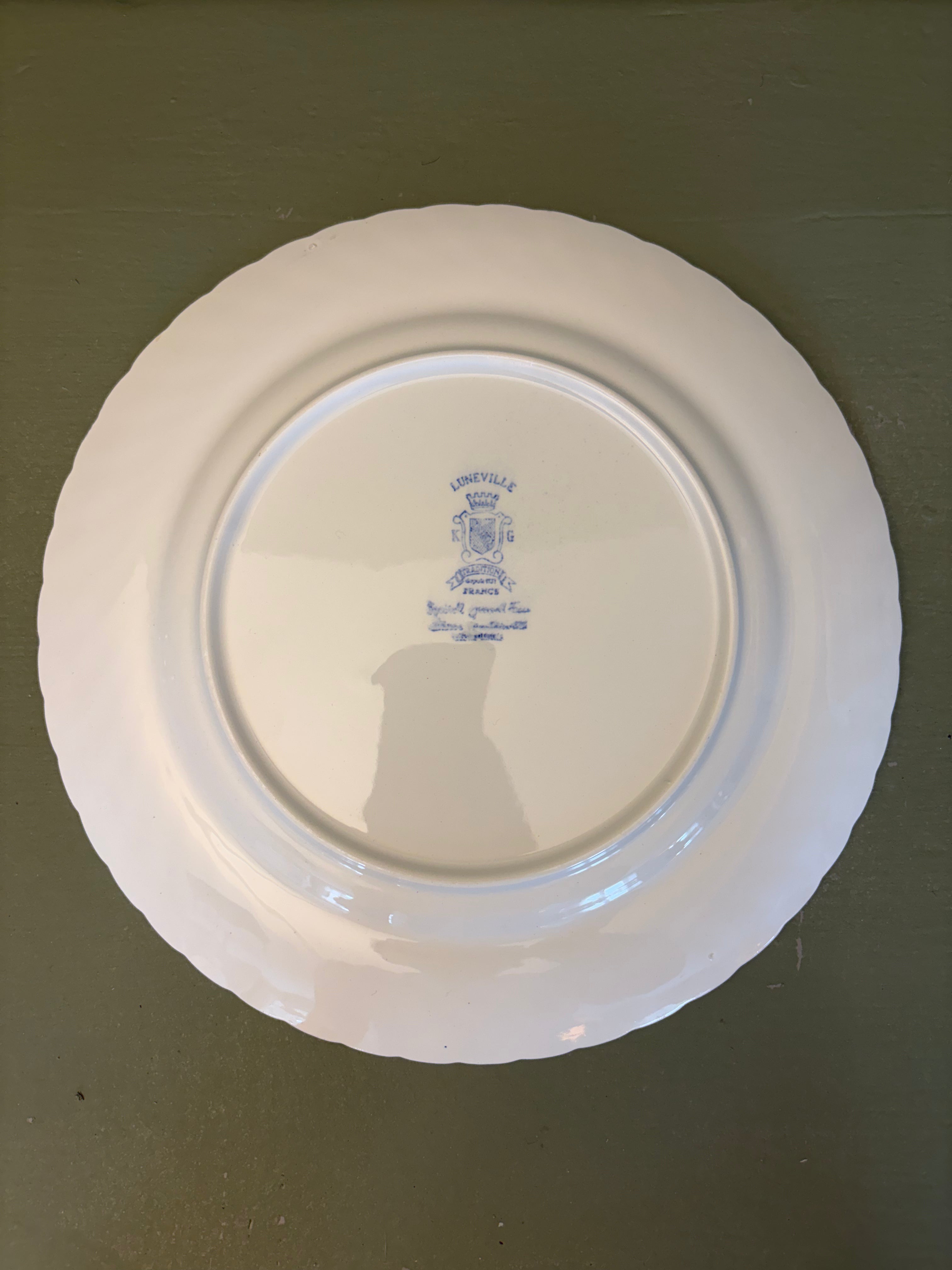 Franske tallerkener, Ø24,5 cm - 6 stk.