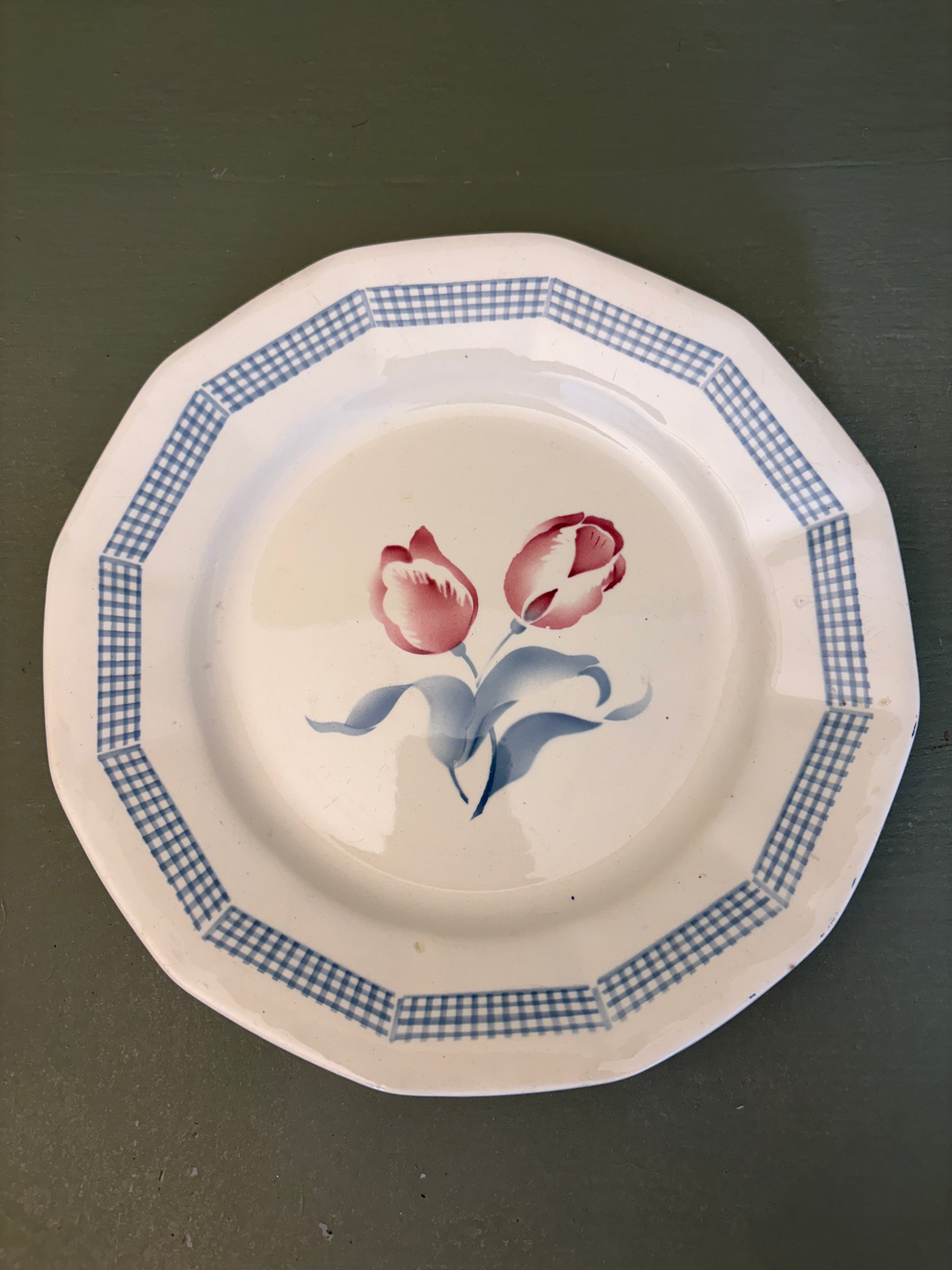 Franske tallerkener, Ø22,5 cm - 6 stk