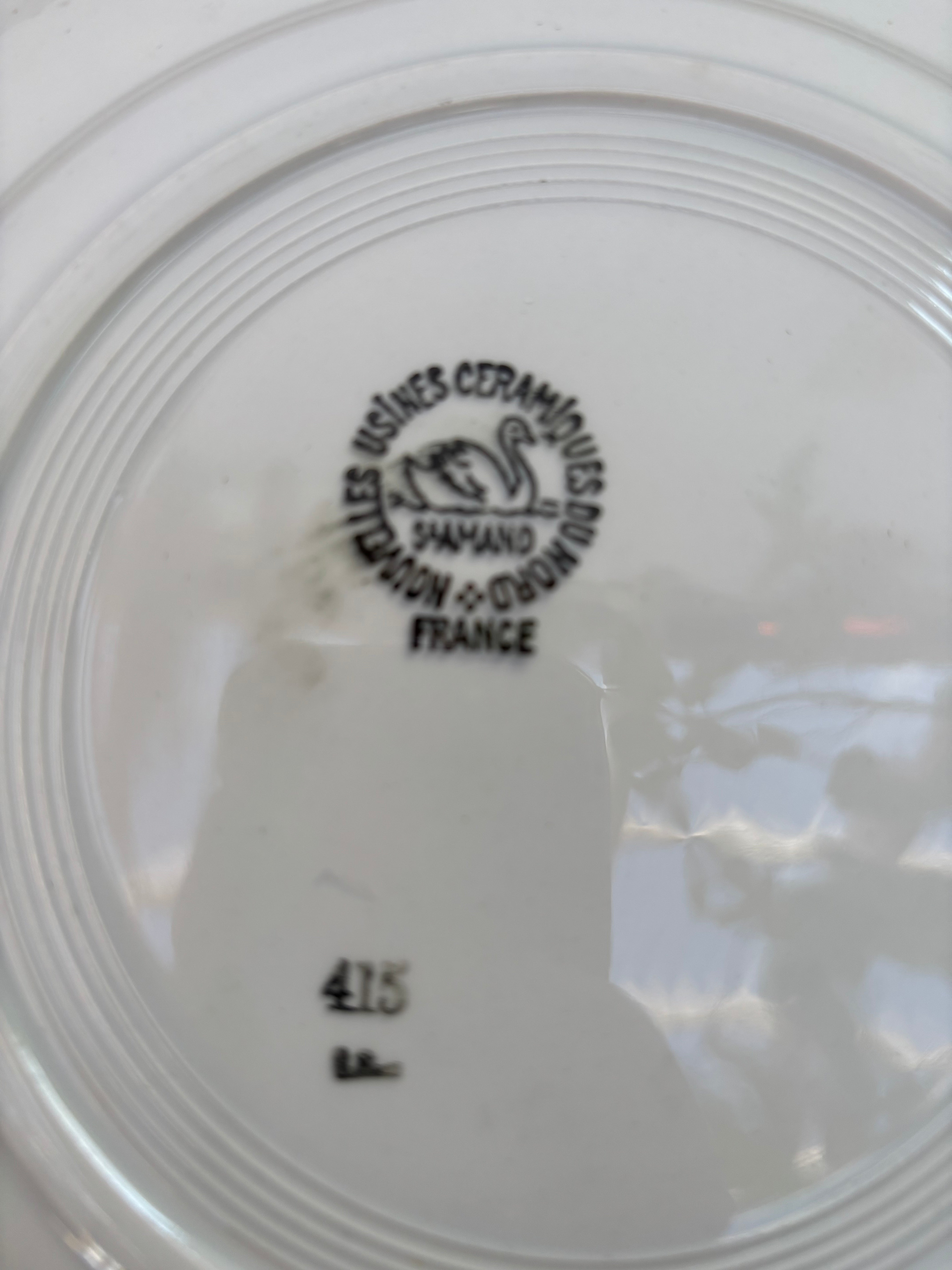 French plate, Ø22.5 cm. 6 pieces.