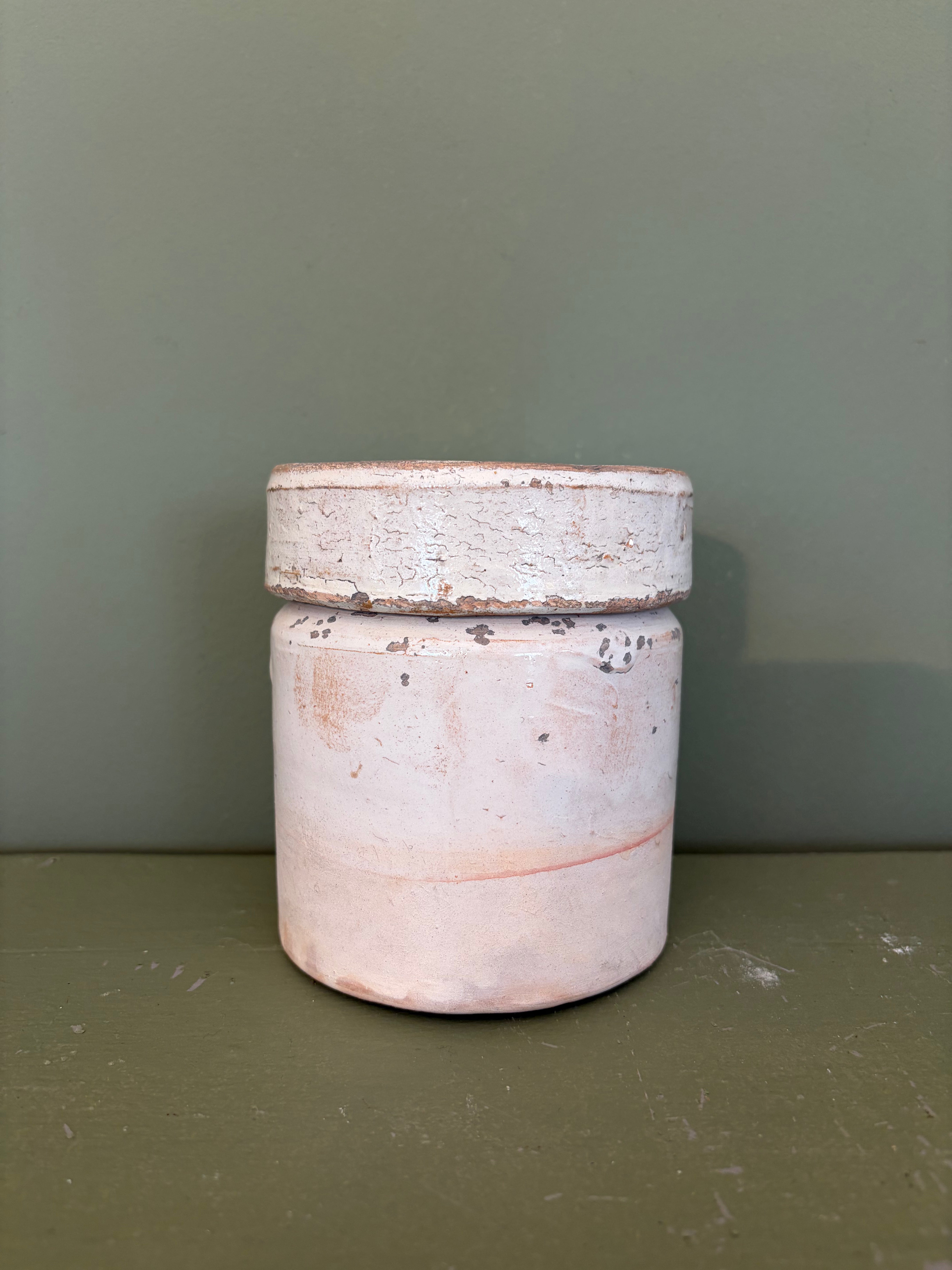 Italiensk krukke m. låg, 12 cm