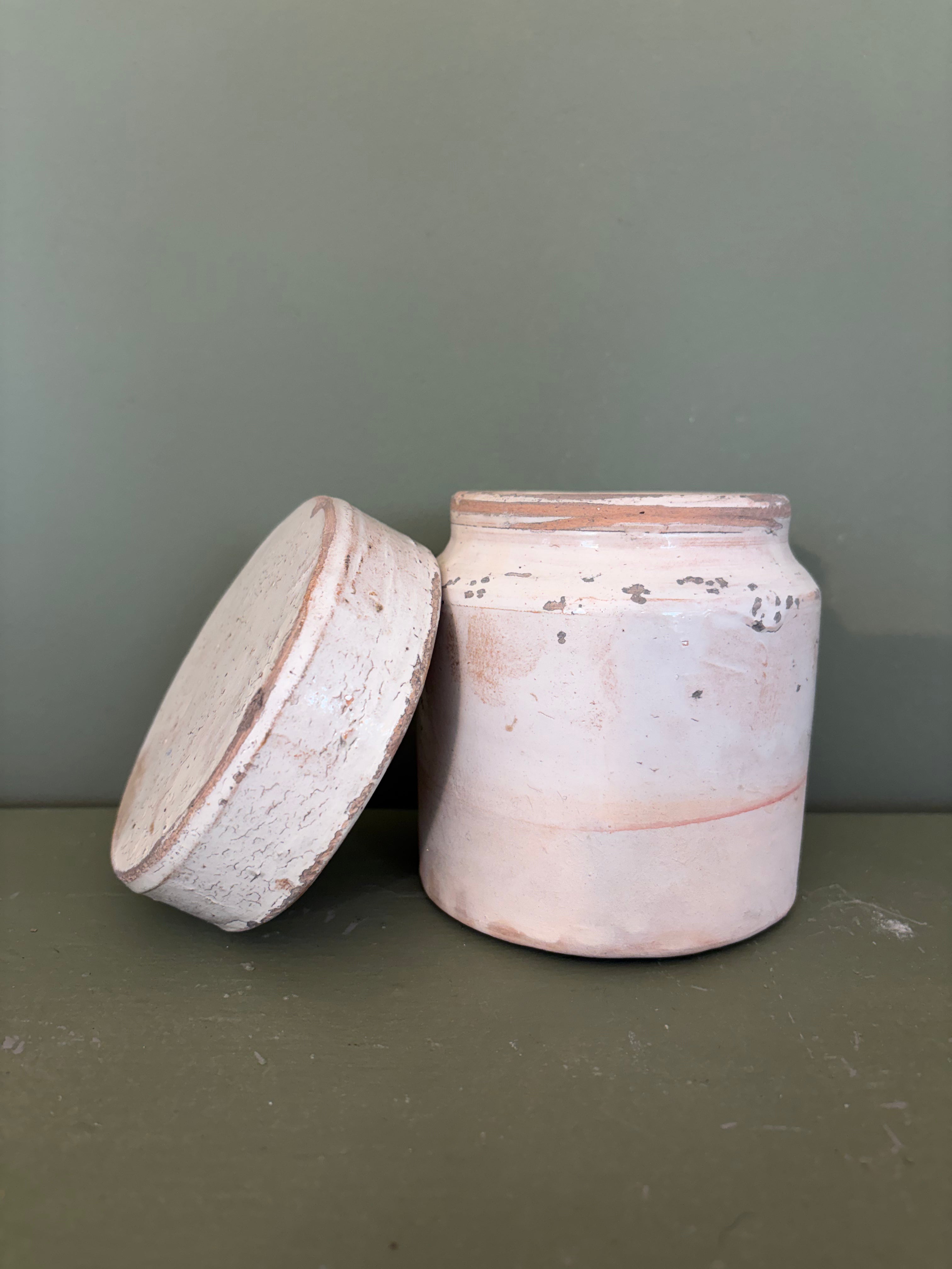 Italiensk krukke m. låg, 12 cm