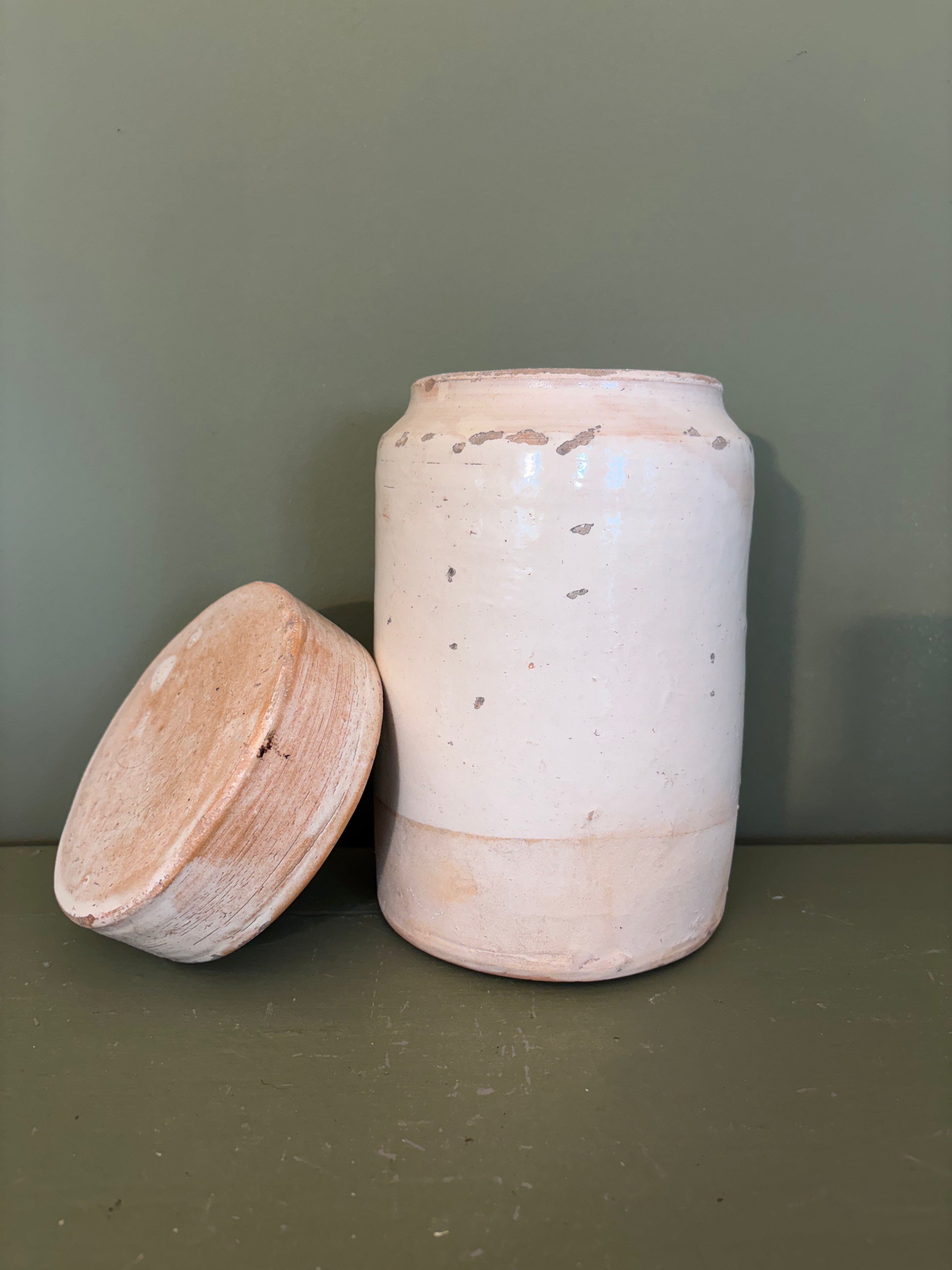 Italiensk krukke m. låg, 24 cm