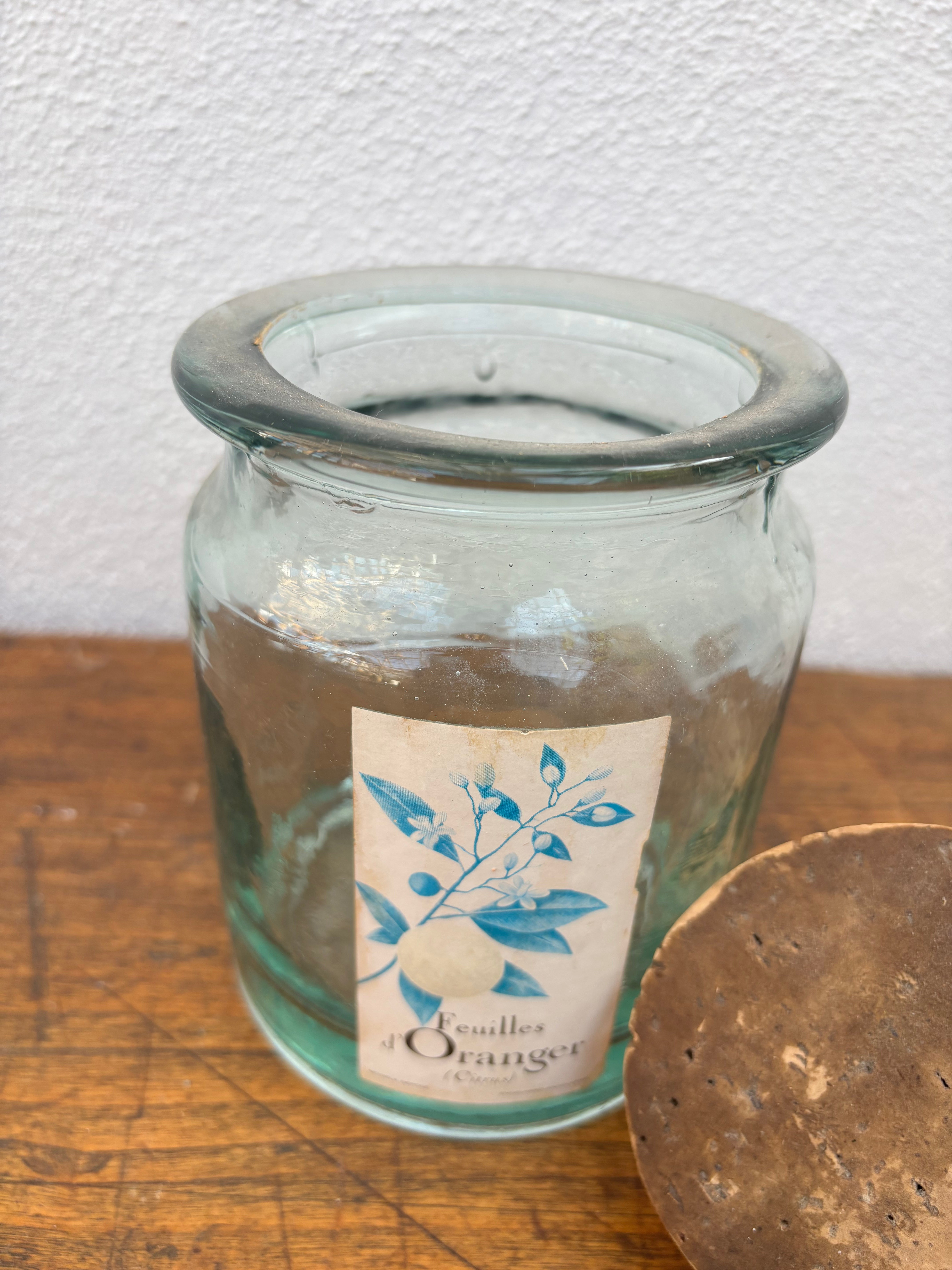 Fransk glas med kork låg