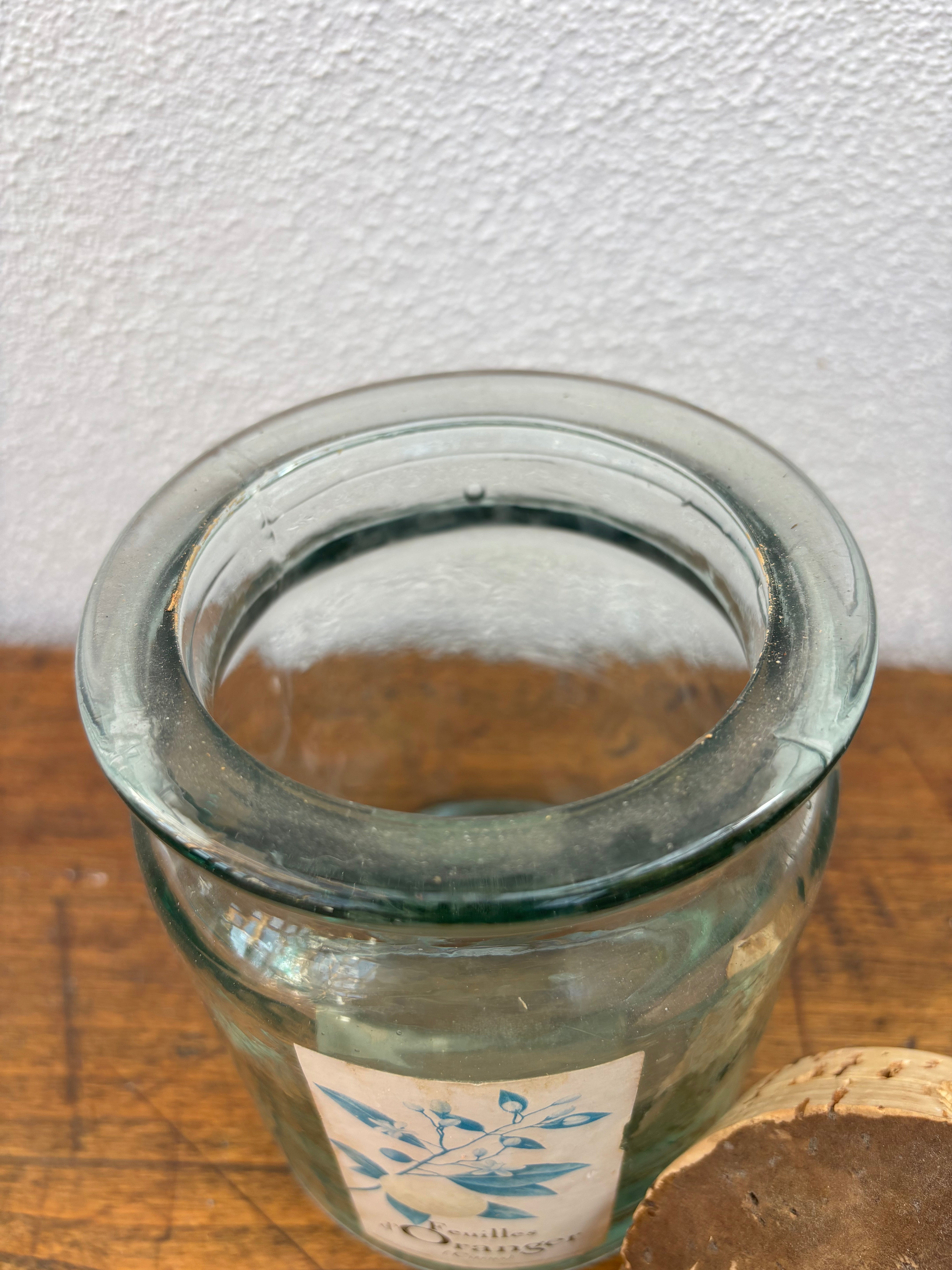 Fransk glas med kork låg