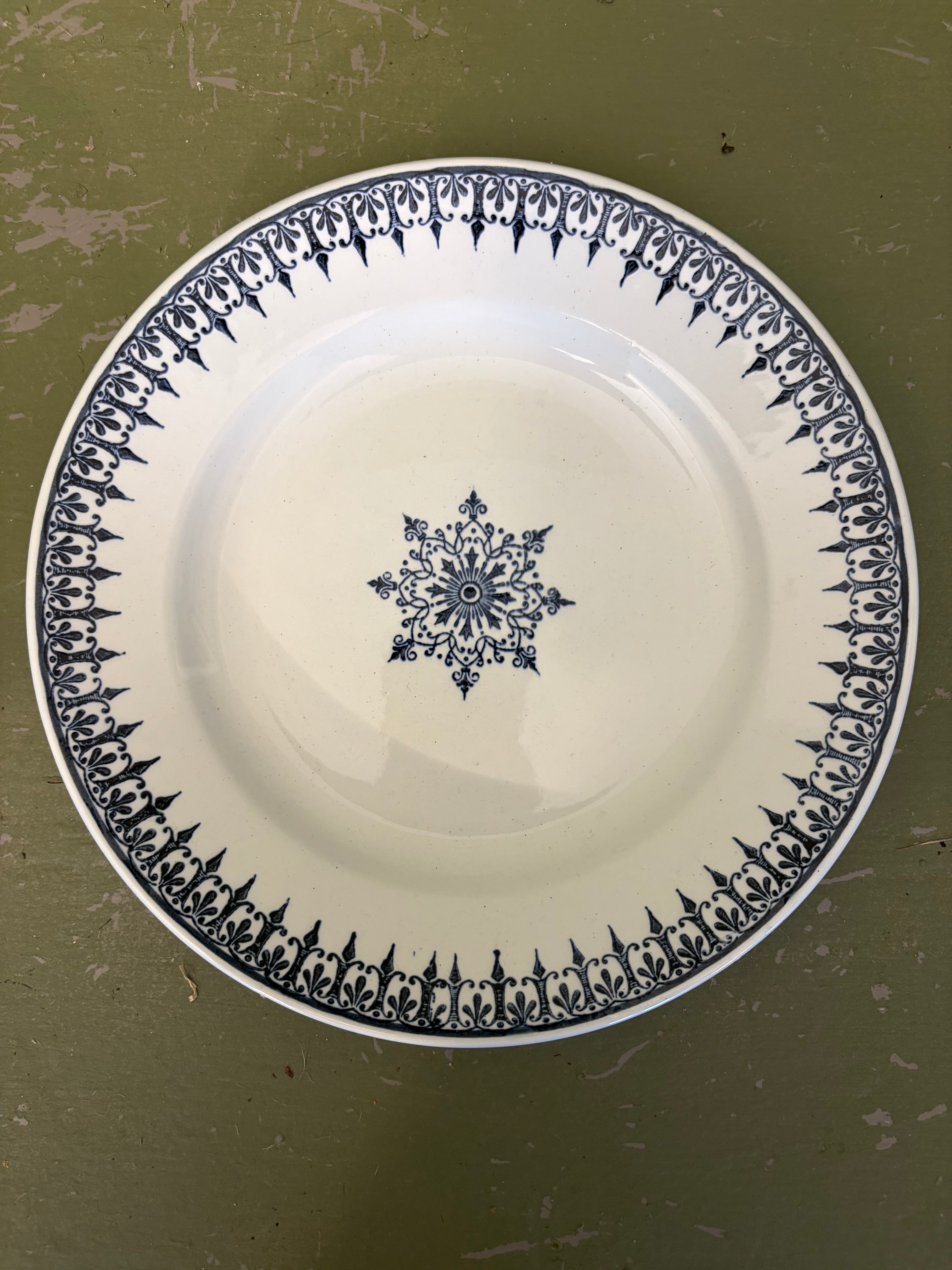 Franske tallerkener, Ø22,5 cm - 10 stk.
