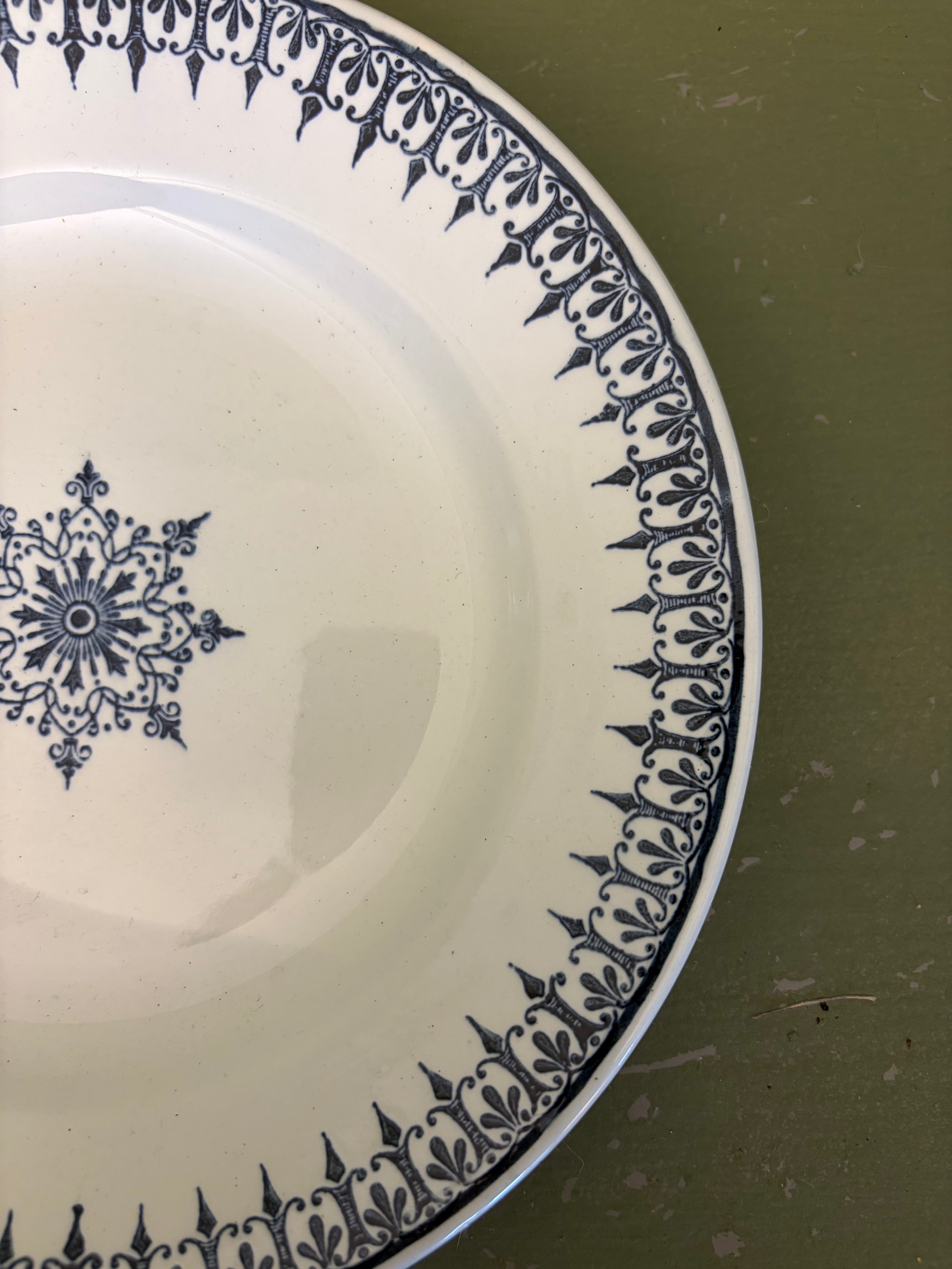 Franske tallerkener, Ø22,5 cm - 10 stk.