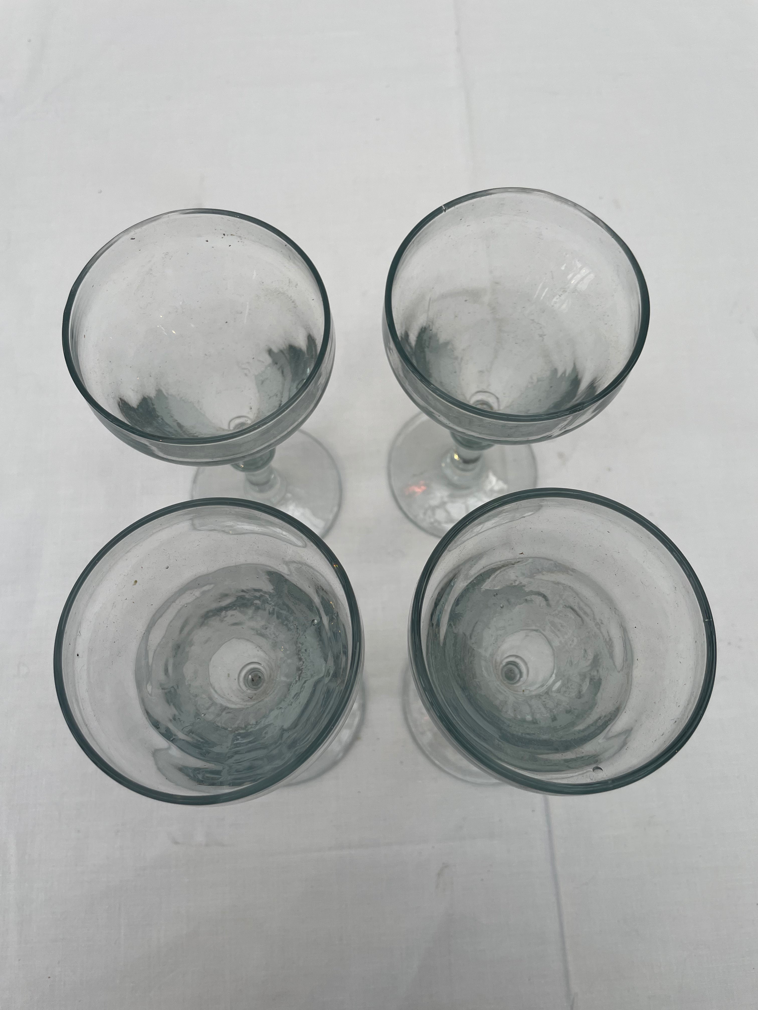 Gamle franske vinglas - 4 stk