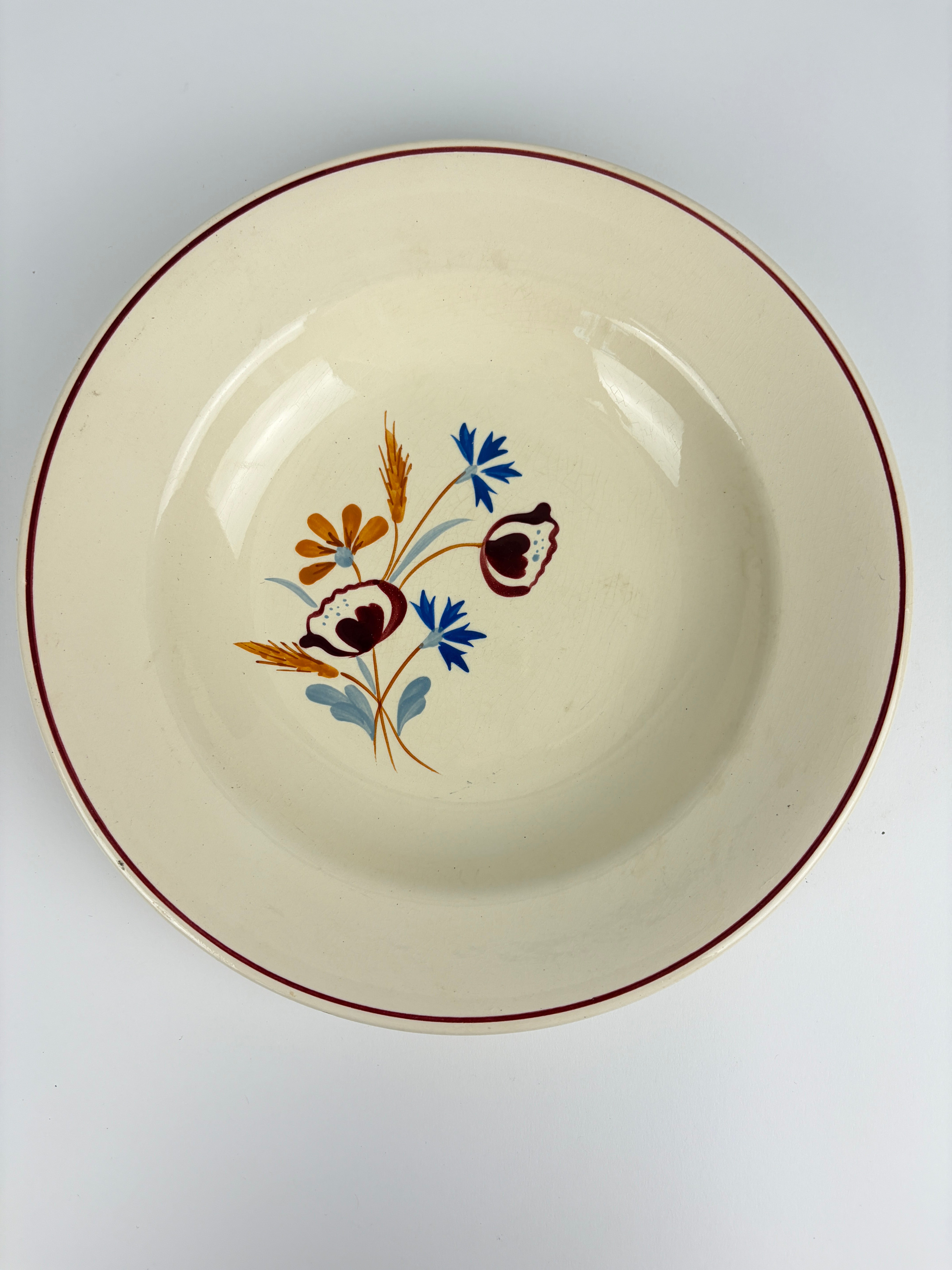 Dybe franske tallerkener, Ø24 cm - 6 stk.