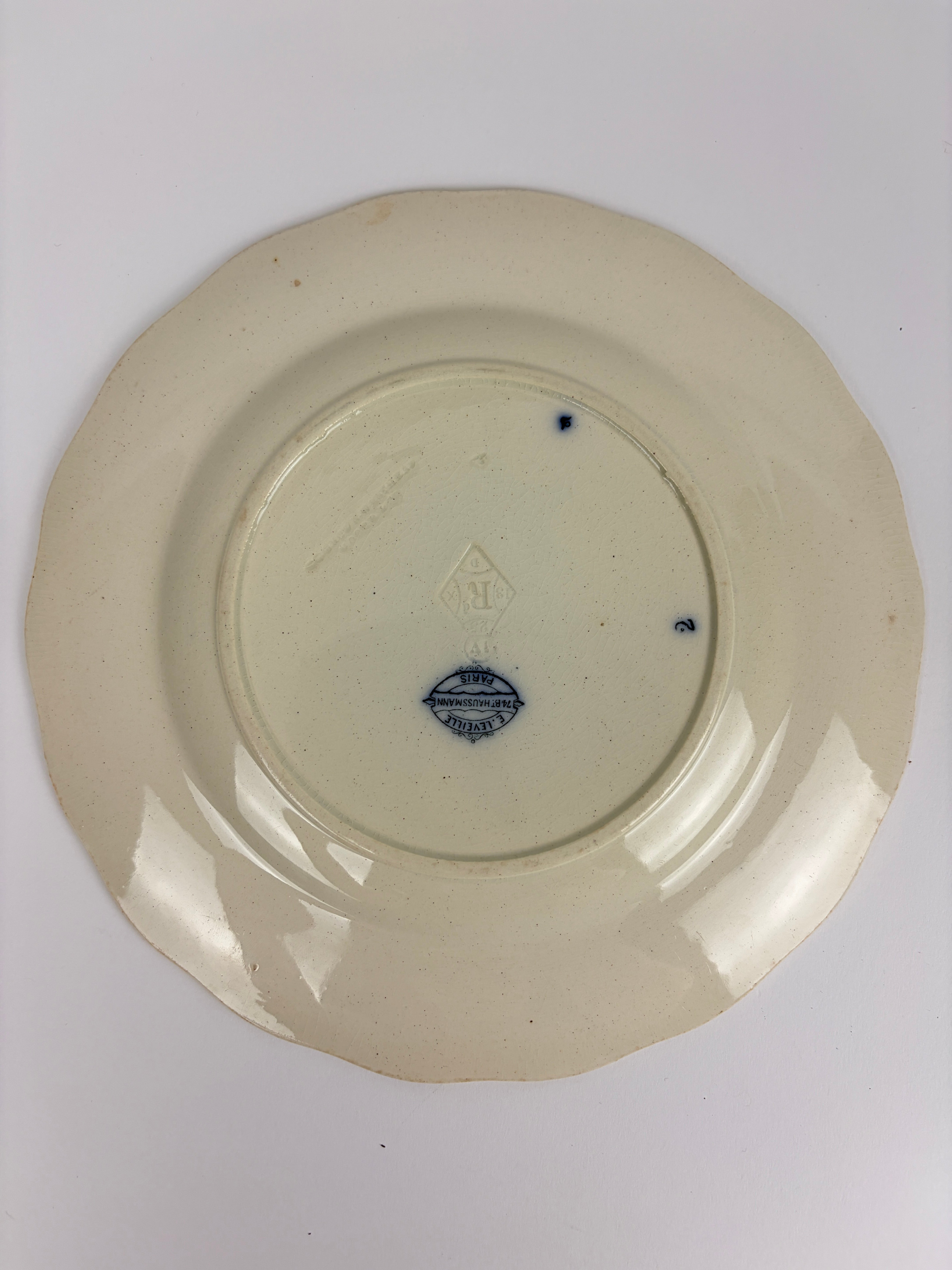 Franske tallerkener, Ø23 cm - 6 stk.