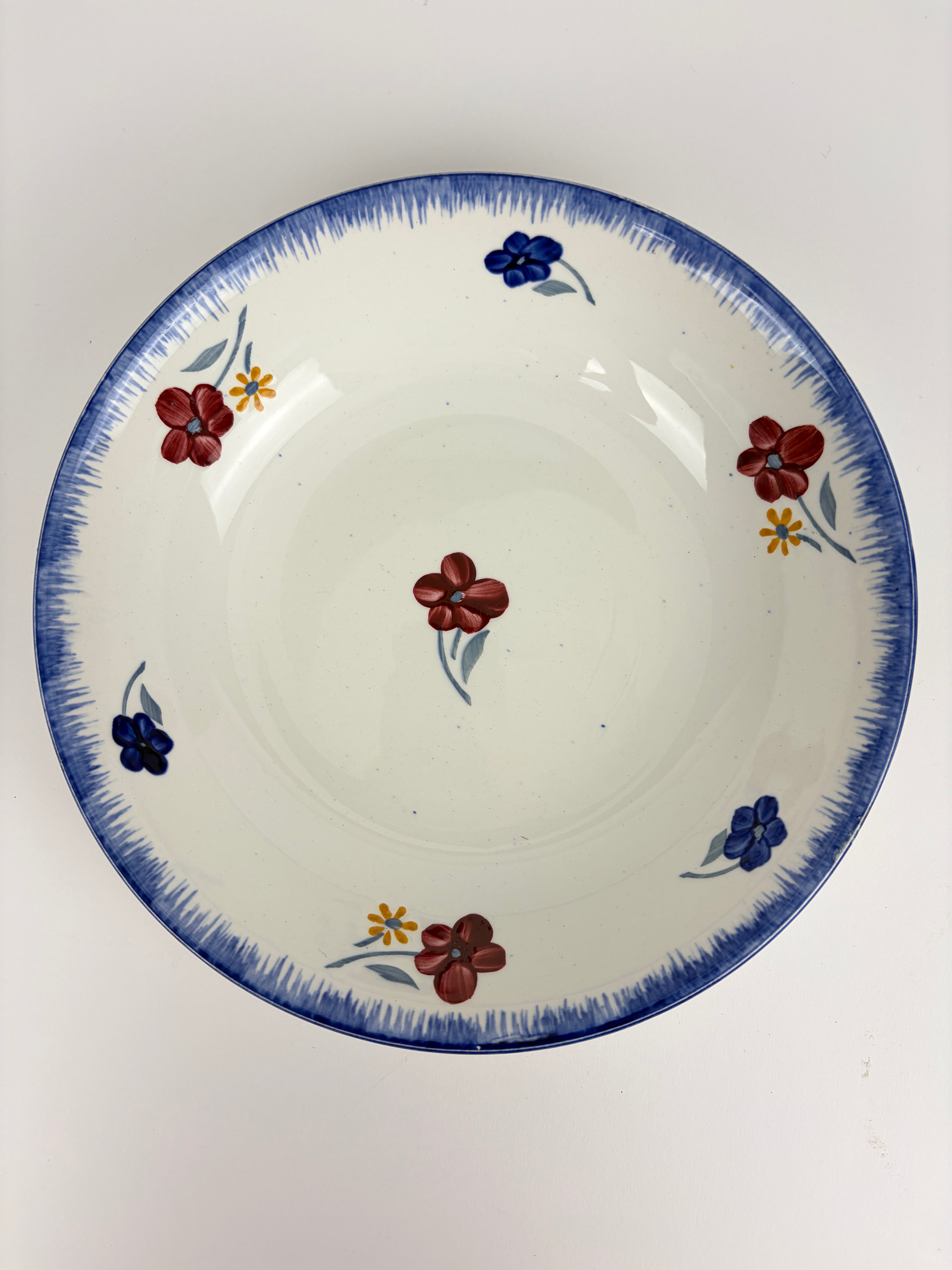 Dybe franske tallerkener, Ø20,5 cm - 7 stk.