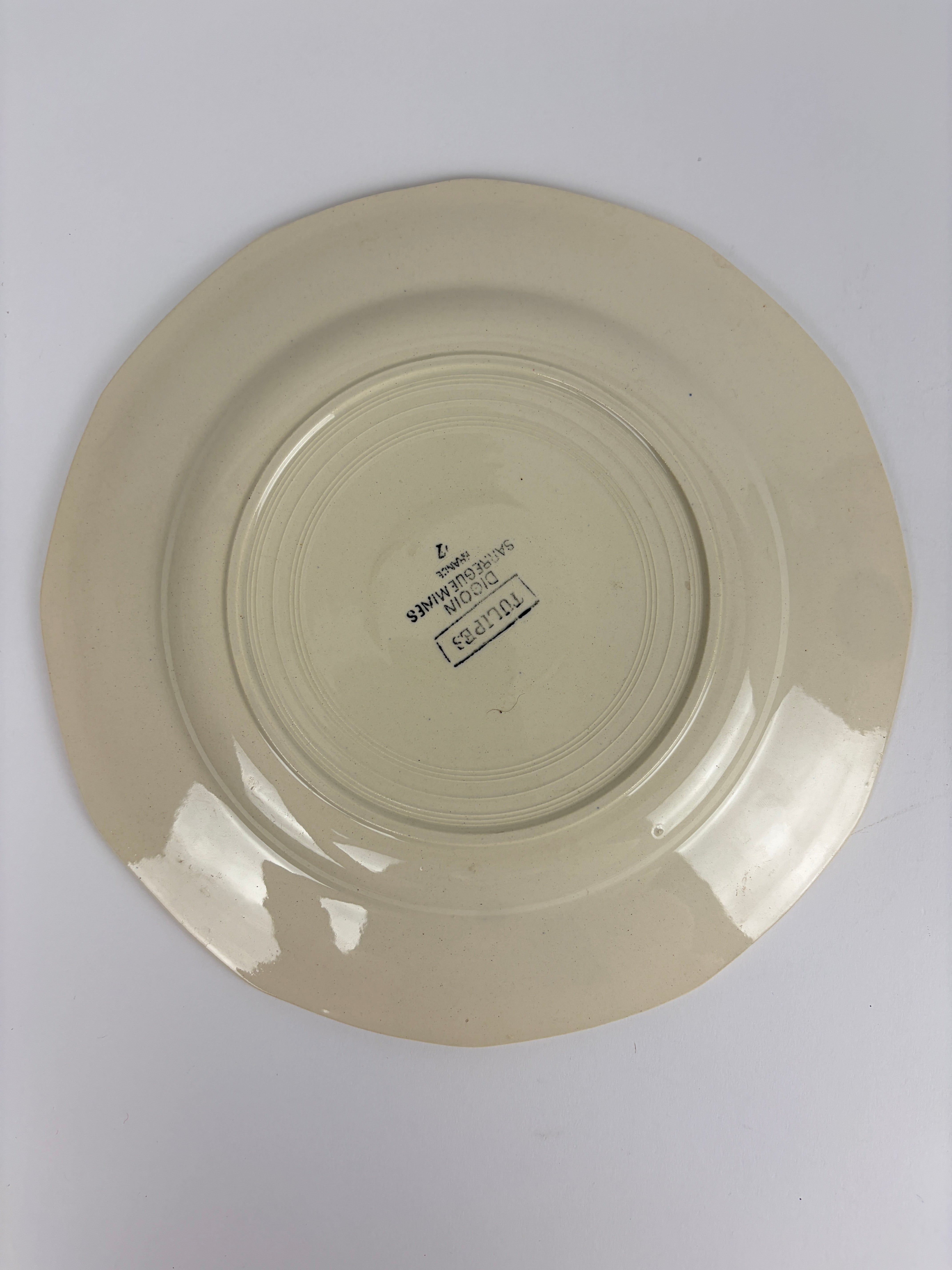 Franske tallerkener, Ø22,5 cm - 6 stk.