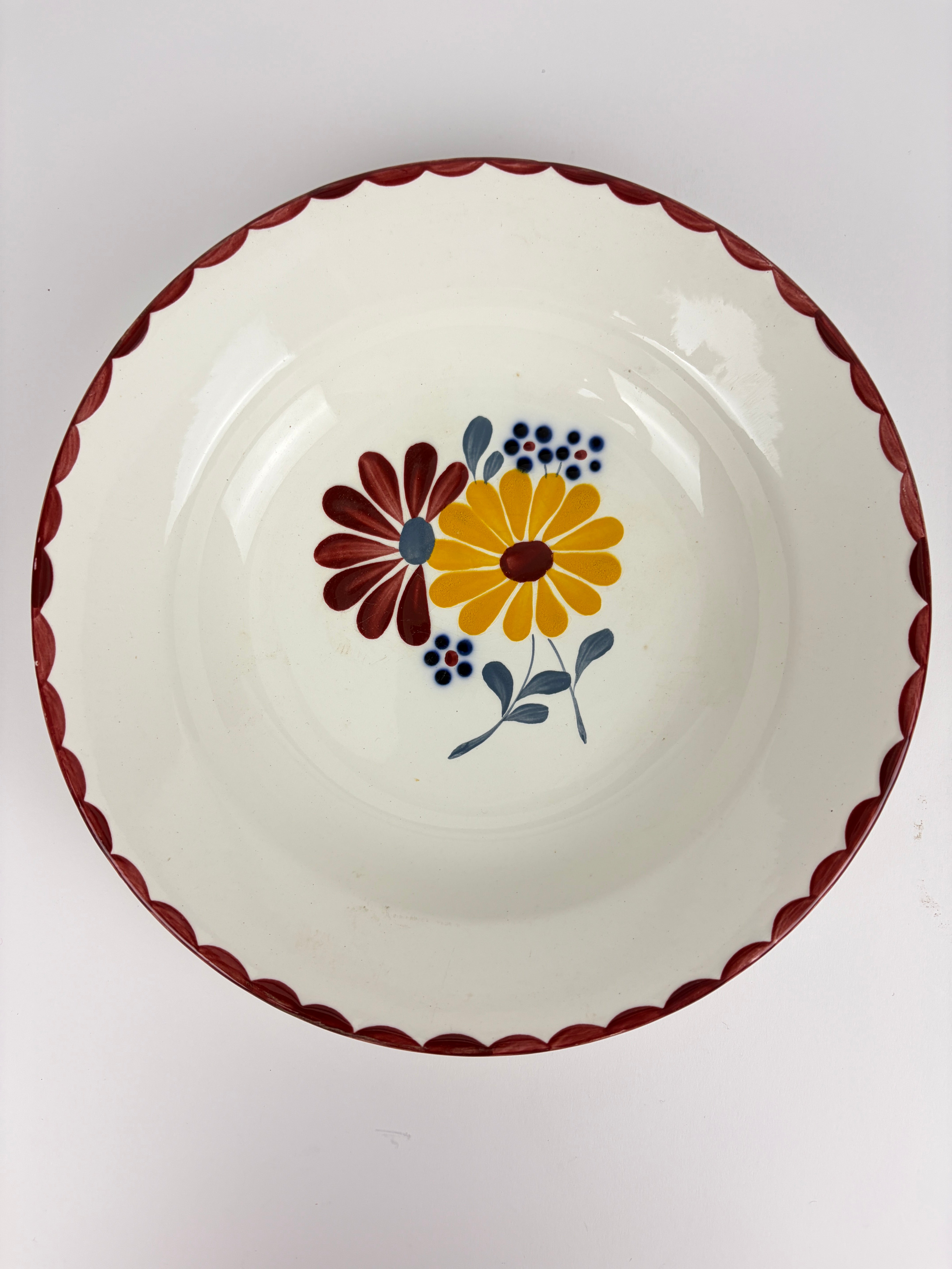 Dybe franske tallerkener, Ø22,5 cm - 6 stk.