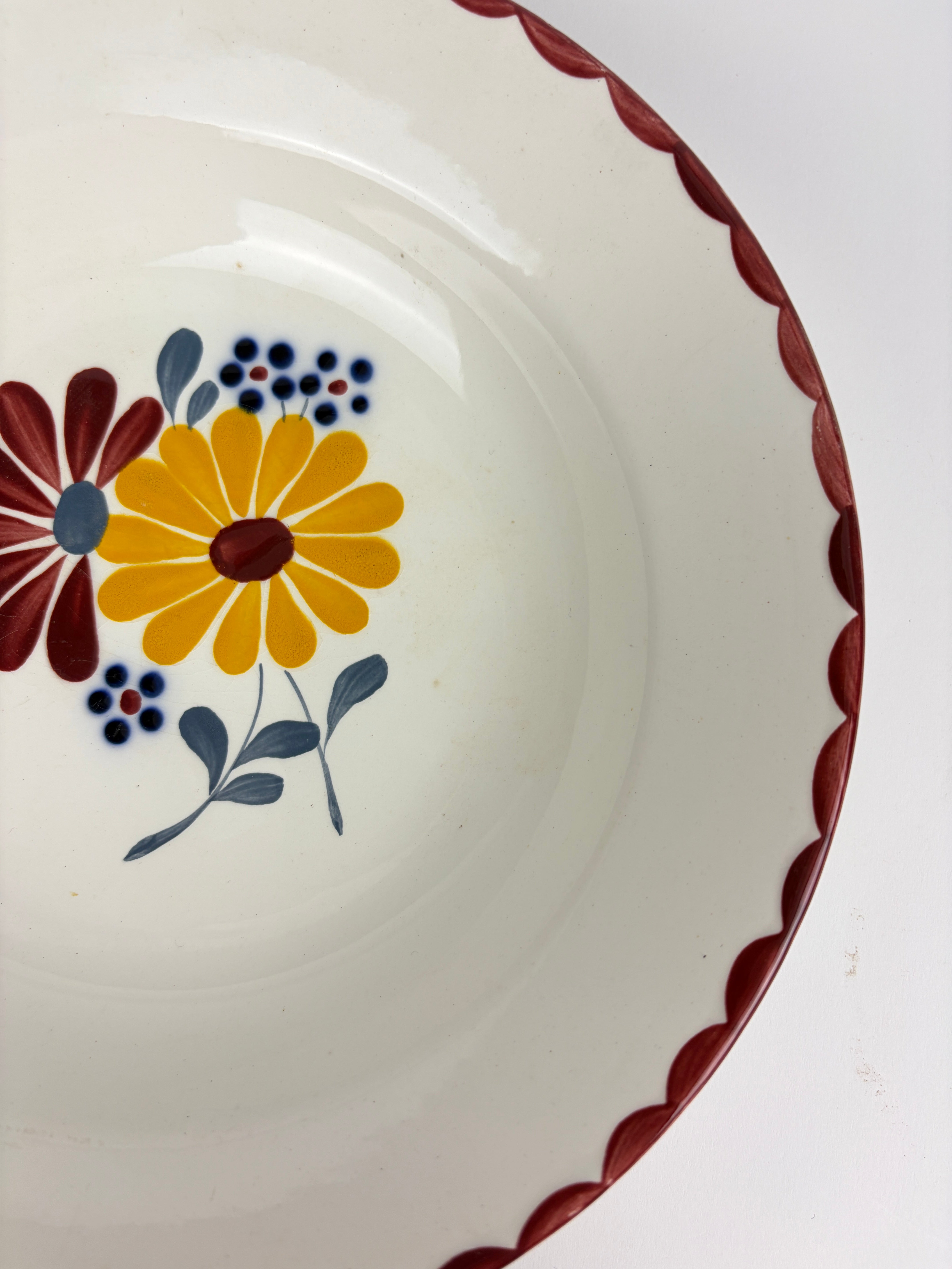 Dybe franske tallerkener, Ø22,5 cm - 6 stk.