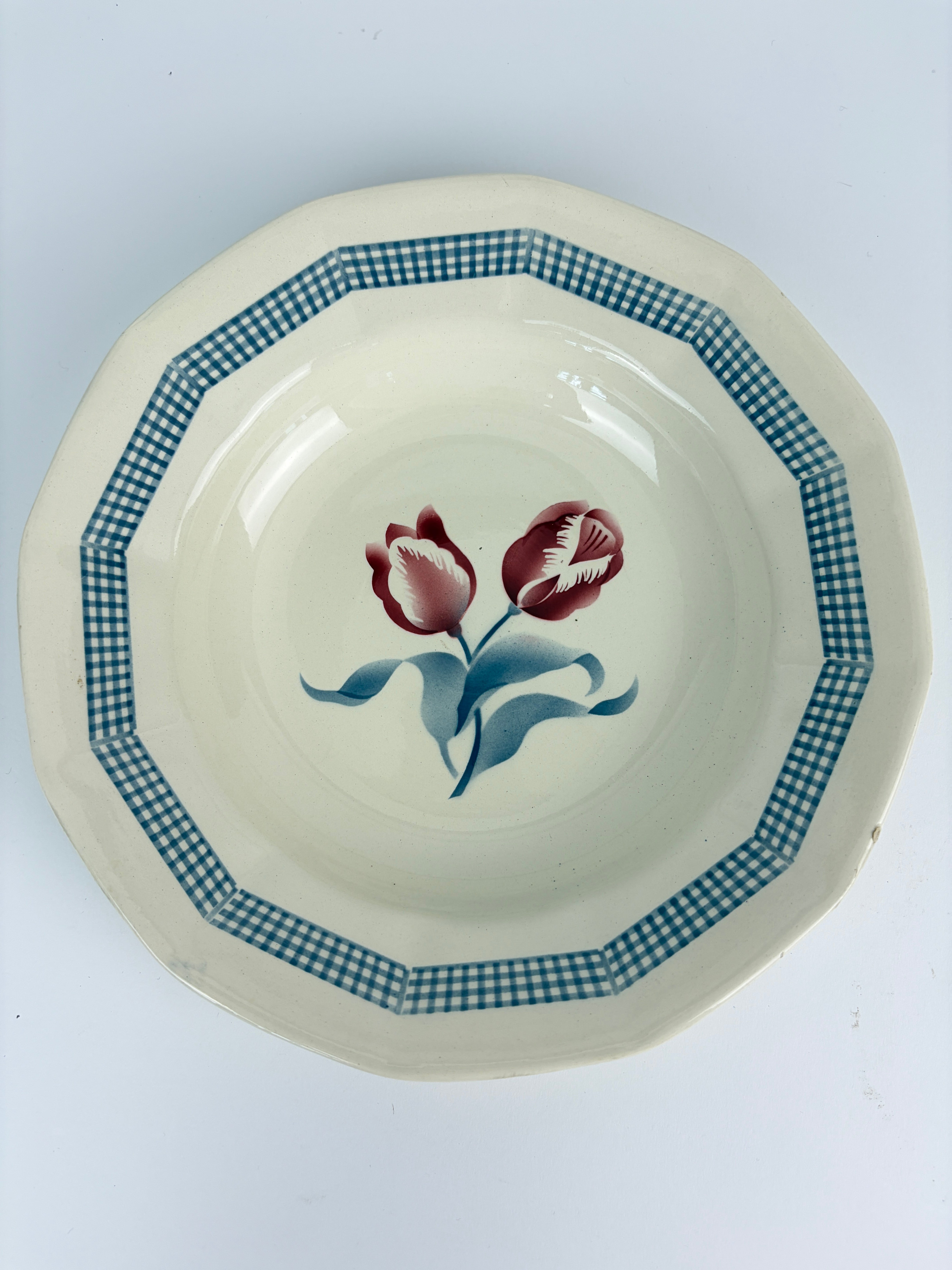 Dybe franske tallerkener, Ø23 cm - 6 stk.