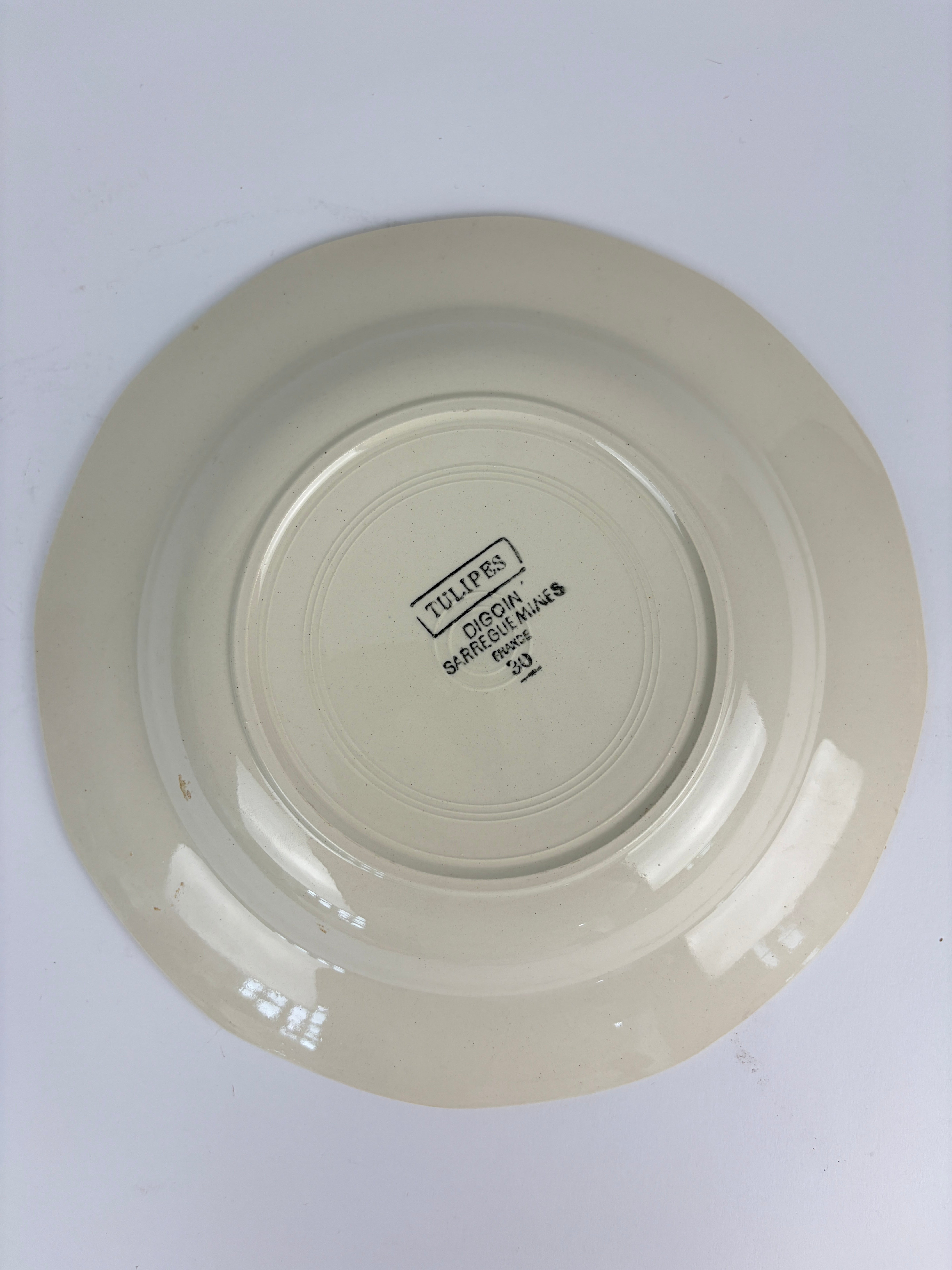Dybe franske tallerkener, Ø23 cm - 6 stk.