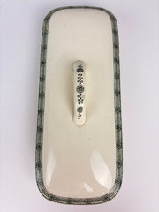 Porcelænsskrin m. låg, 22x9 cm