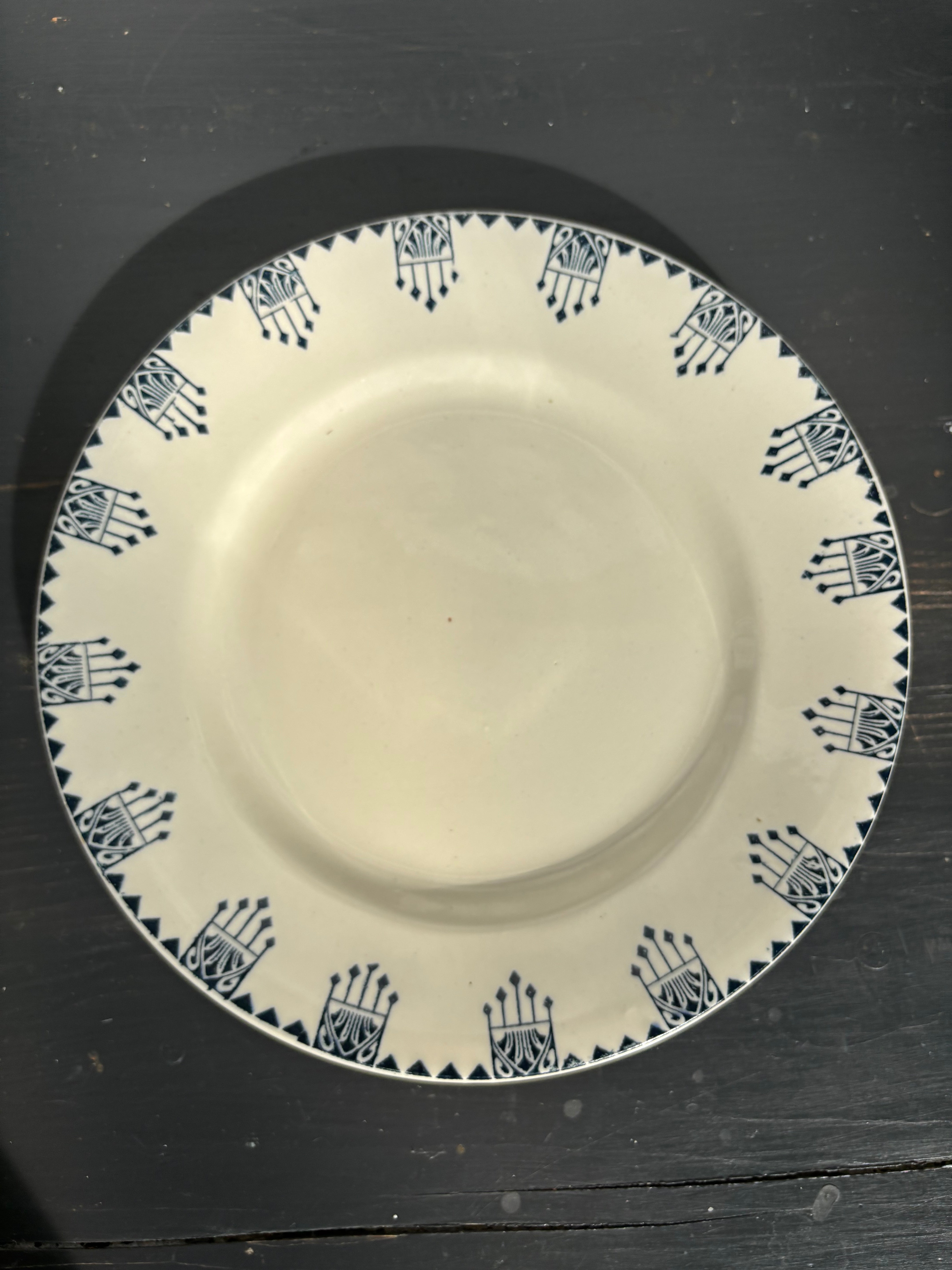 Fransk tallerken, Ø21 cm. - 6 stk.