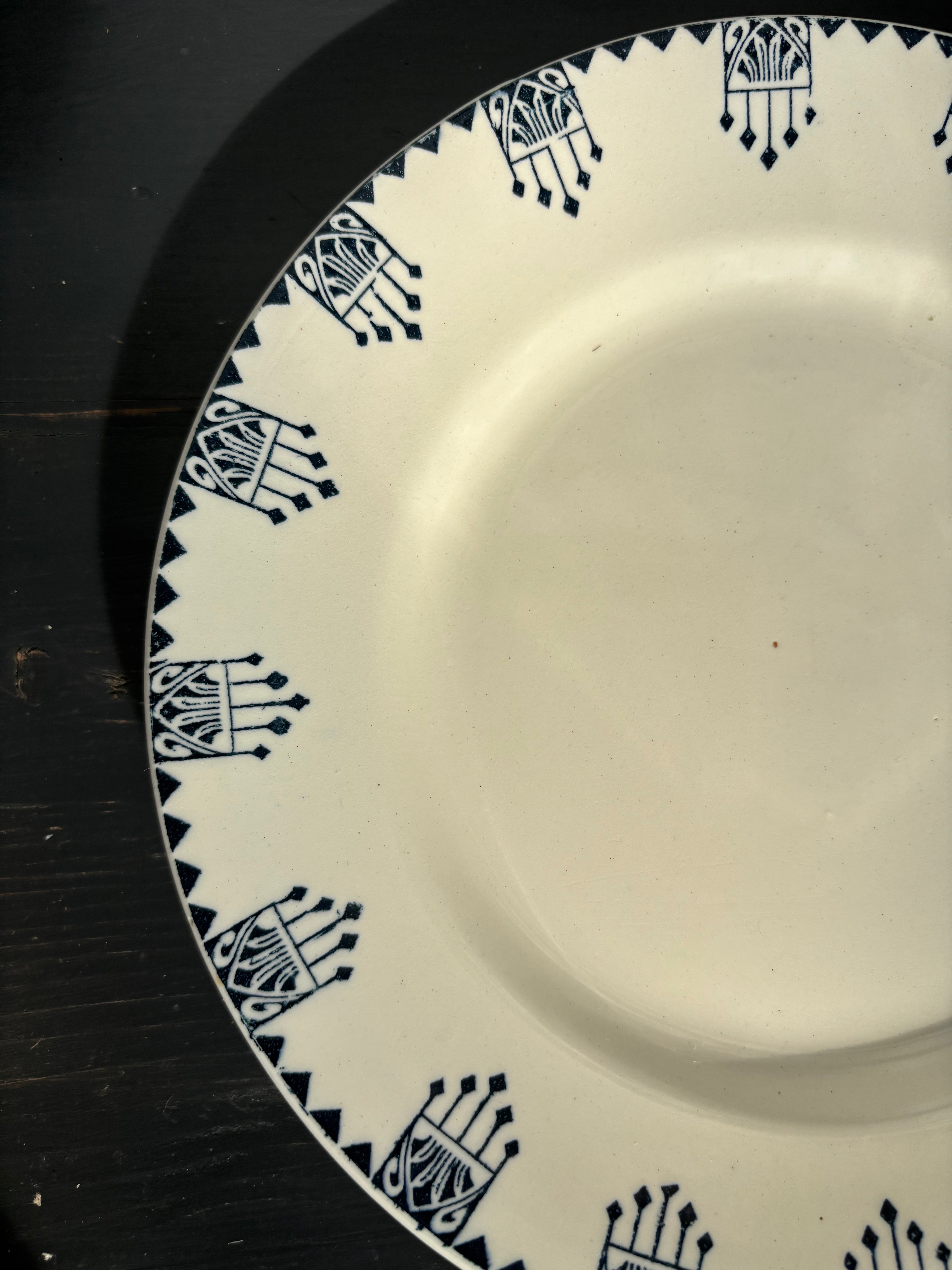 Fransk tallerken, Ø21 cm. - 6 stk.