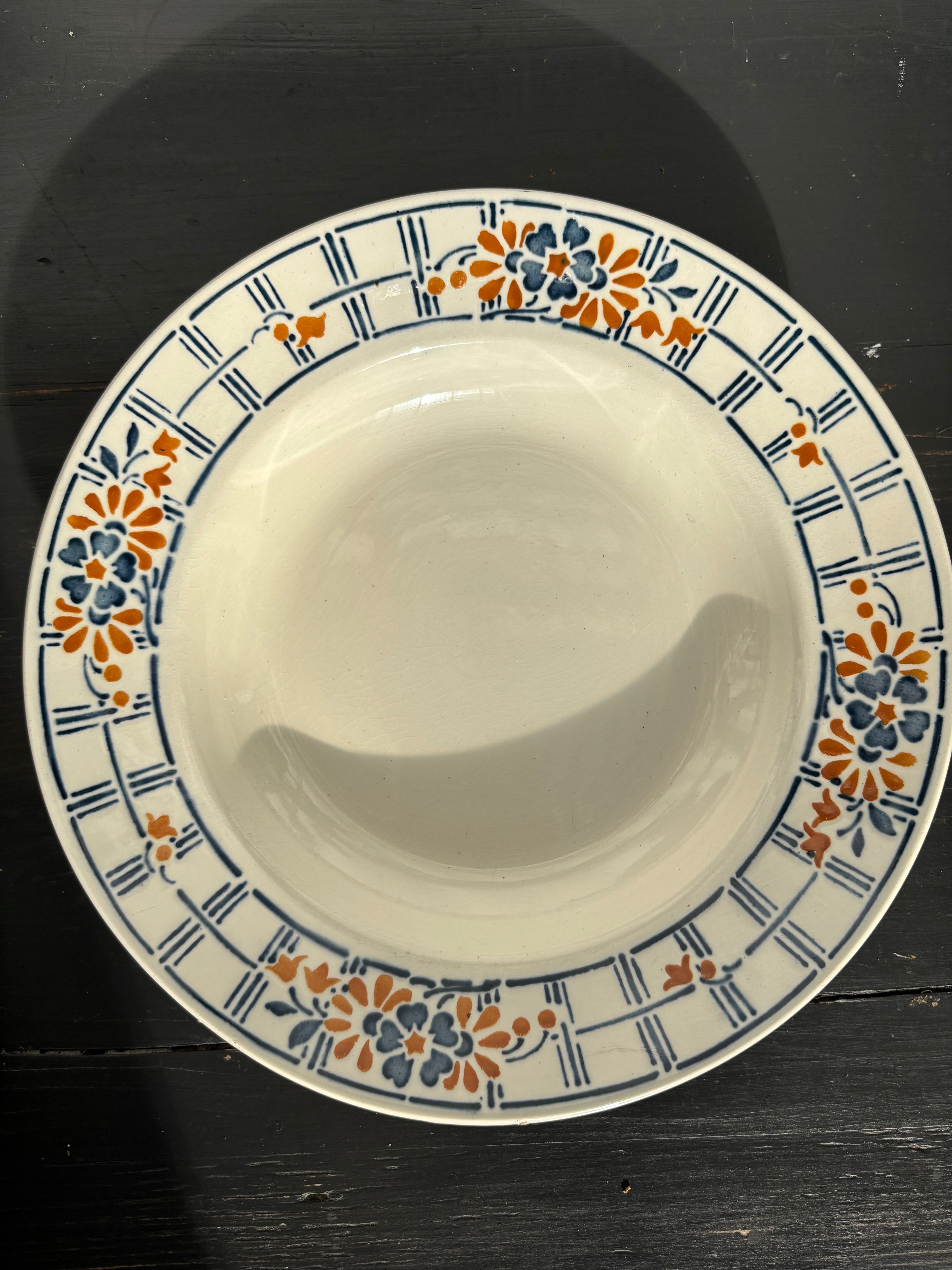 Franske dybe tallerkener, Ø 23,5 cm - 8 stk.