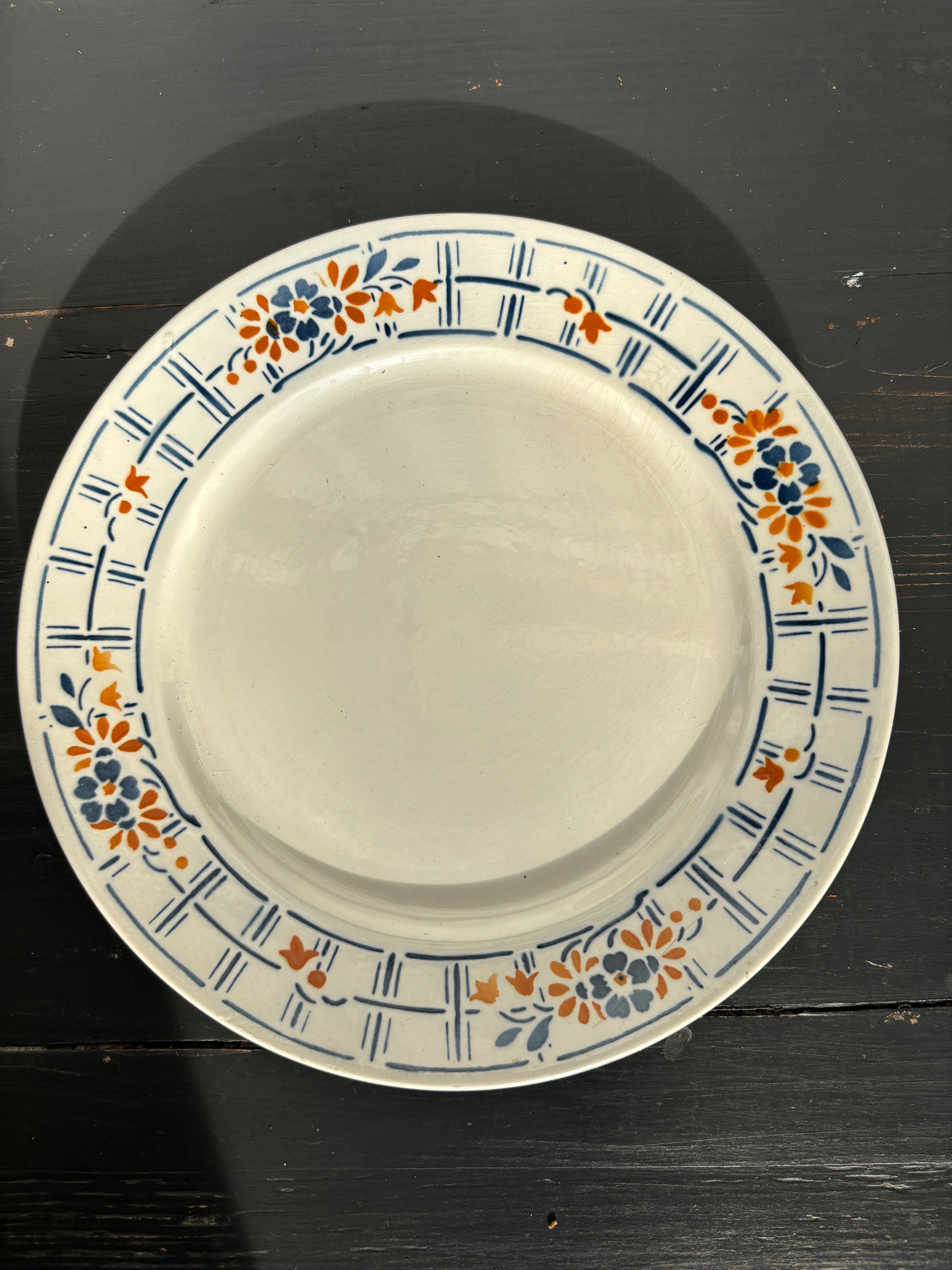 Franske tallerkener, Ø 21 cm. - 6 stk.