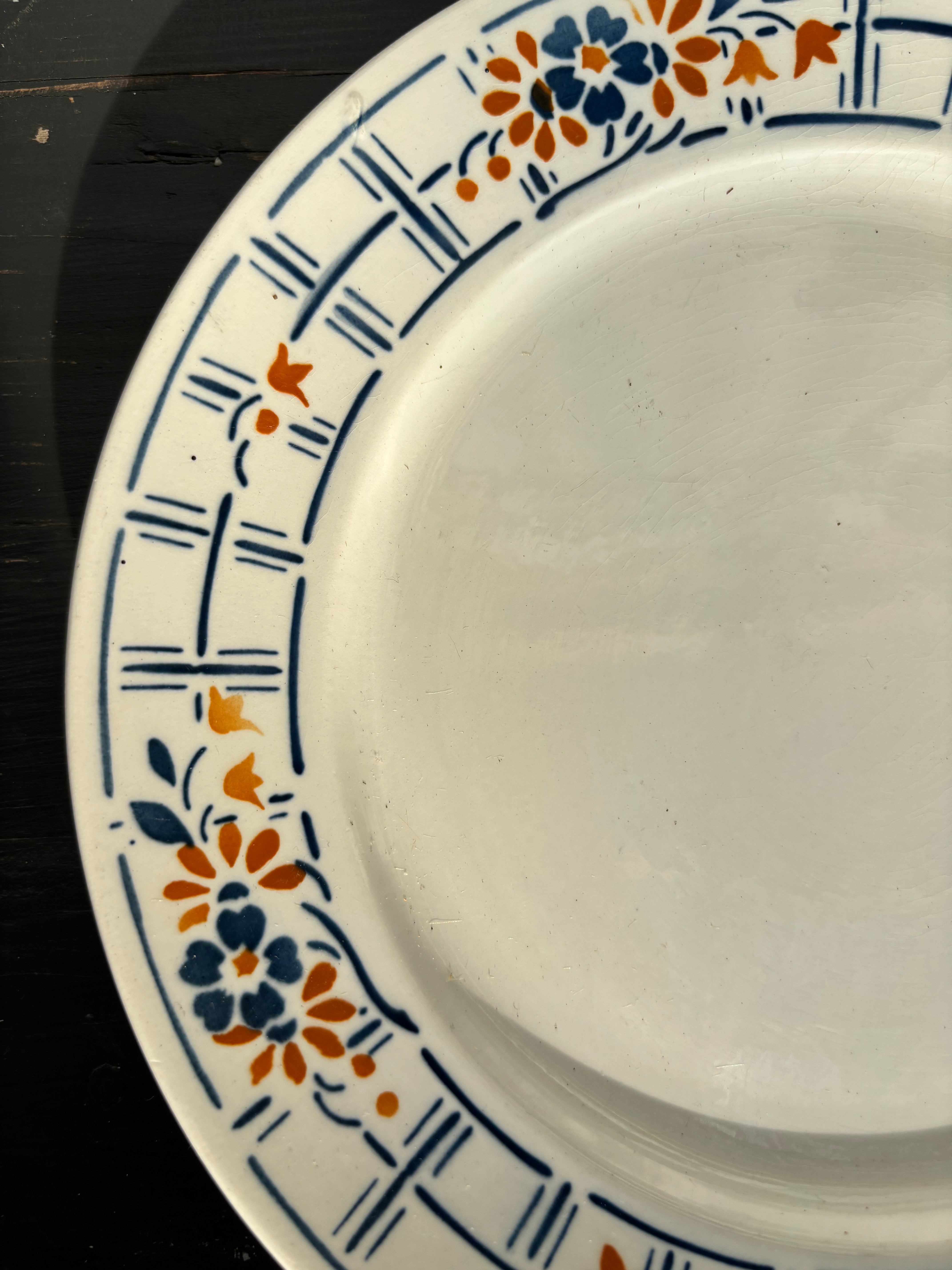 Franske tallerkener, Ø 21 cm. - 6 stk.
