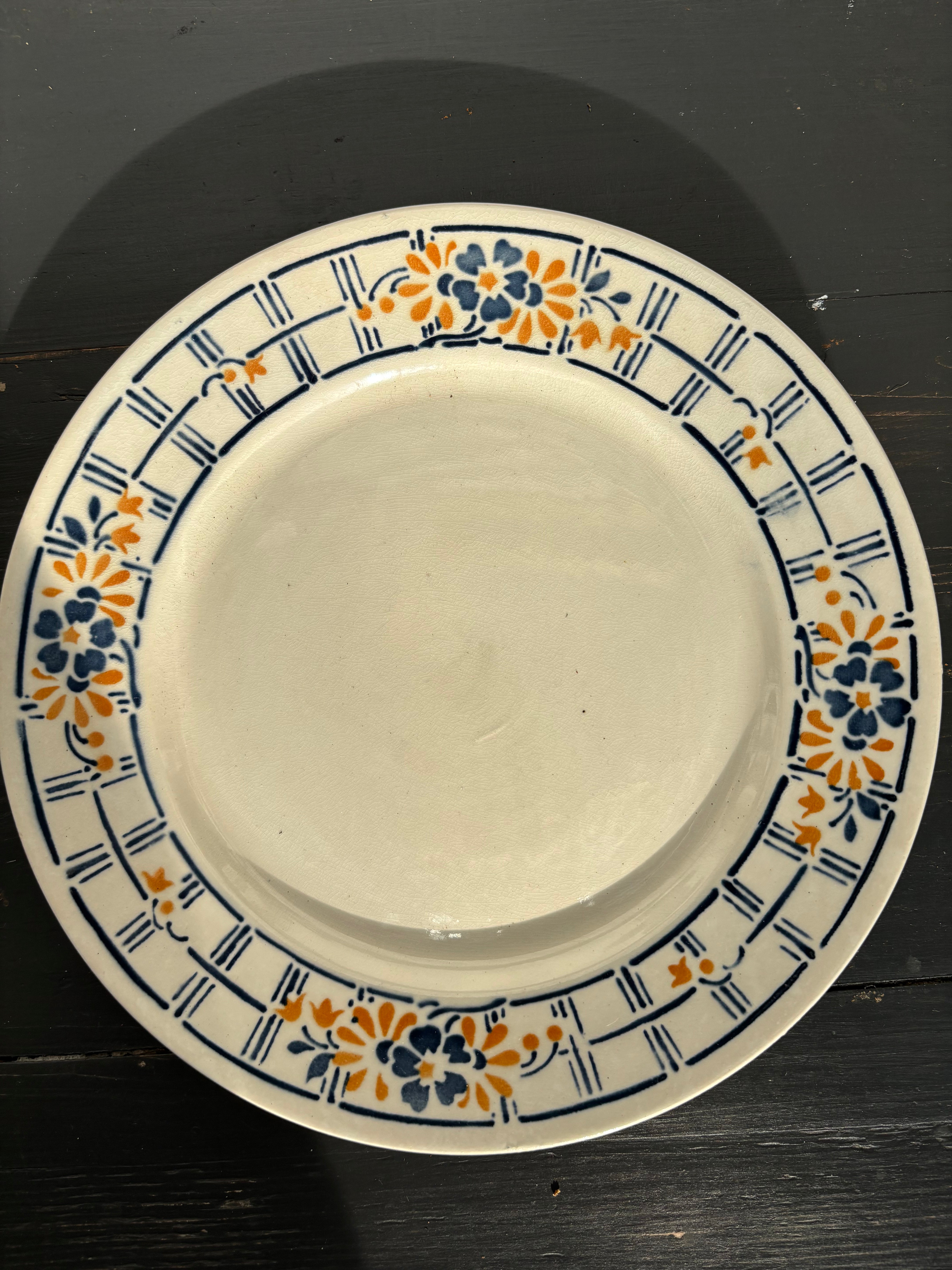 Franske tallerkener Ø24 cm - 6 stk.