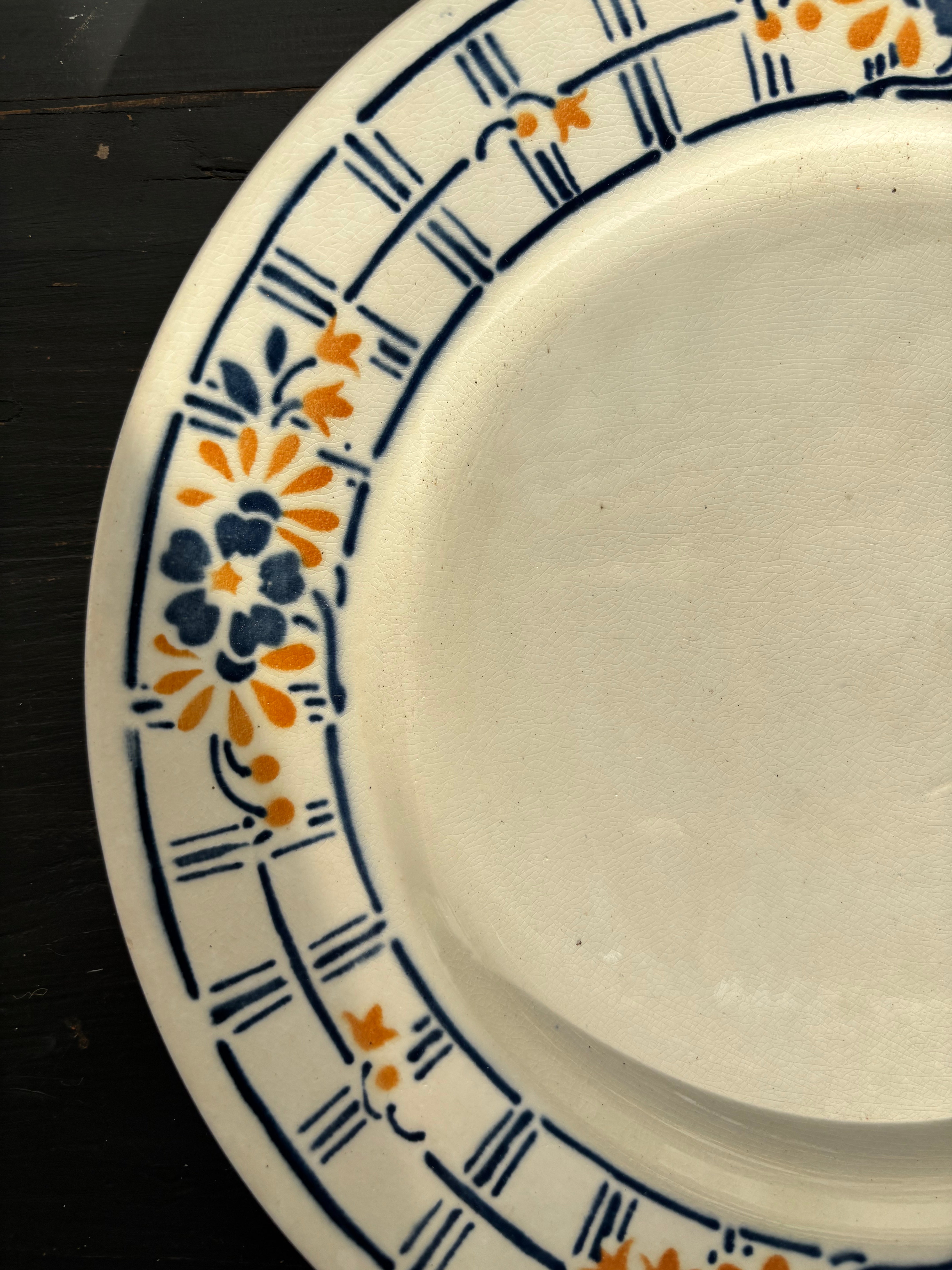 Franske tallerkener Ø24 cm - 6 stk.