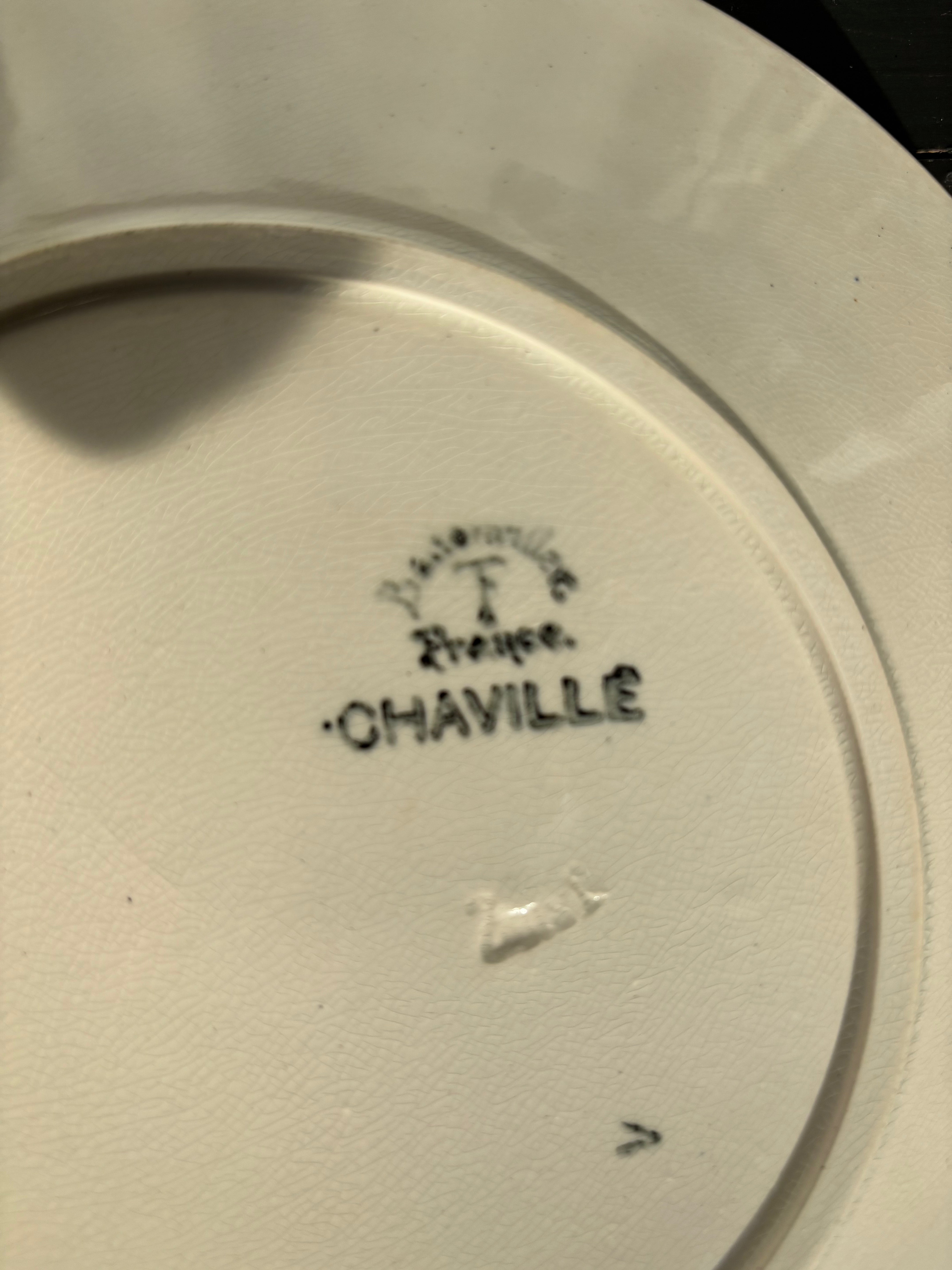 Franske tallerkener Ø24 cm - 6 stk.