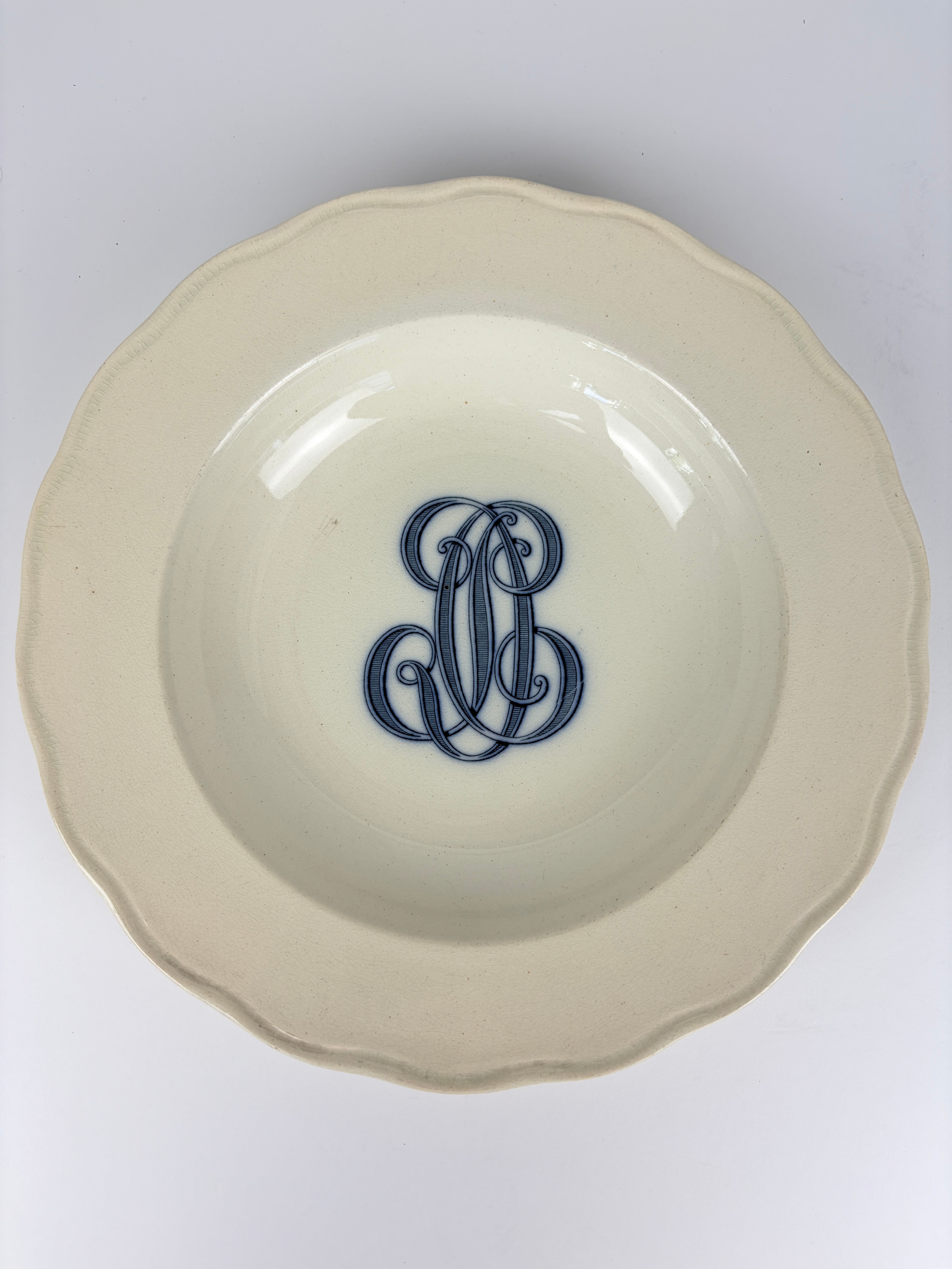 Dybe franske tallerkener, Ø26 cm - 6 stk.