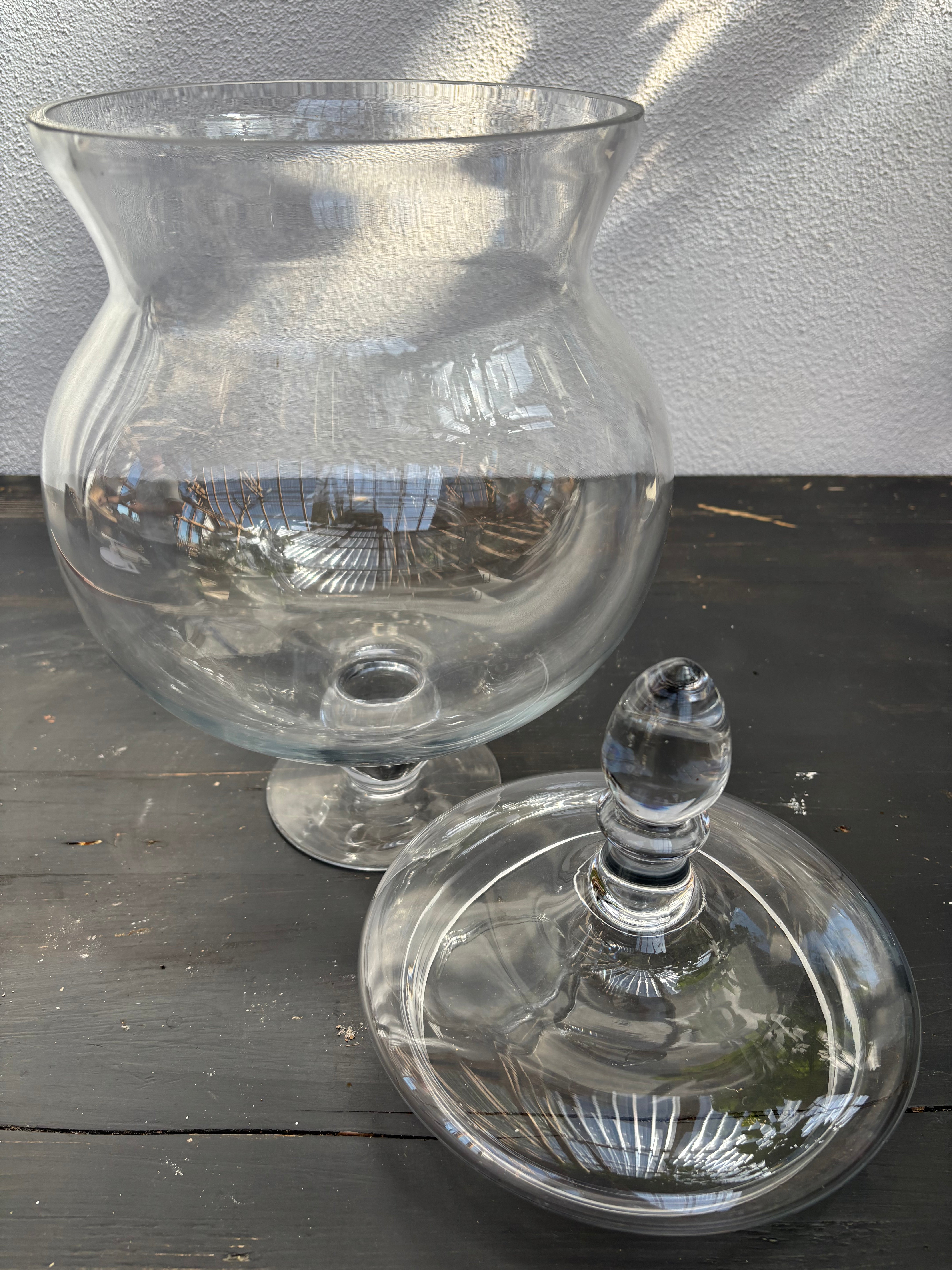 Stort gammelt bolcheglas