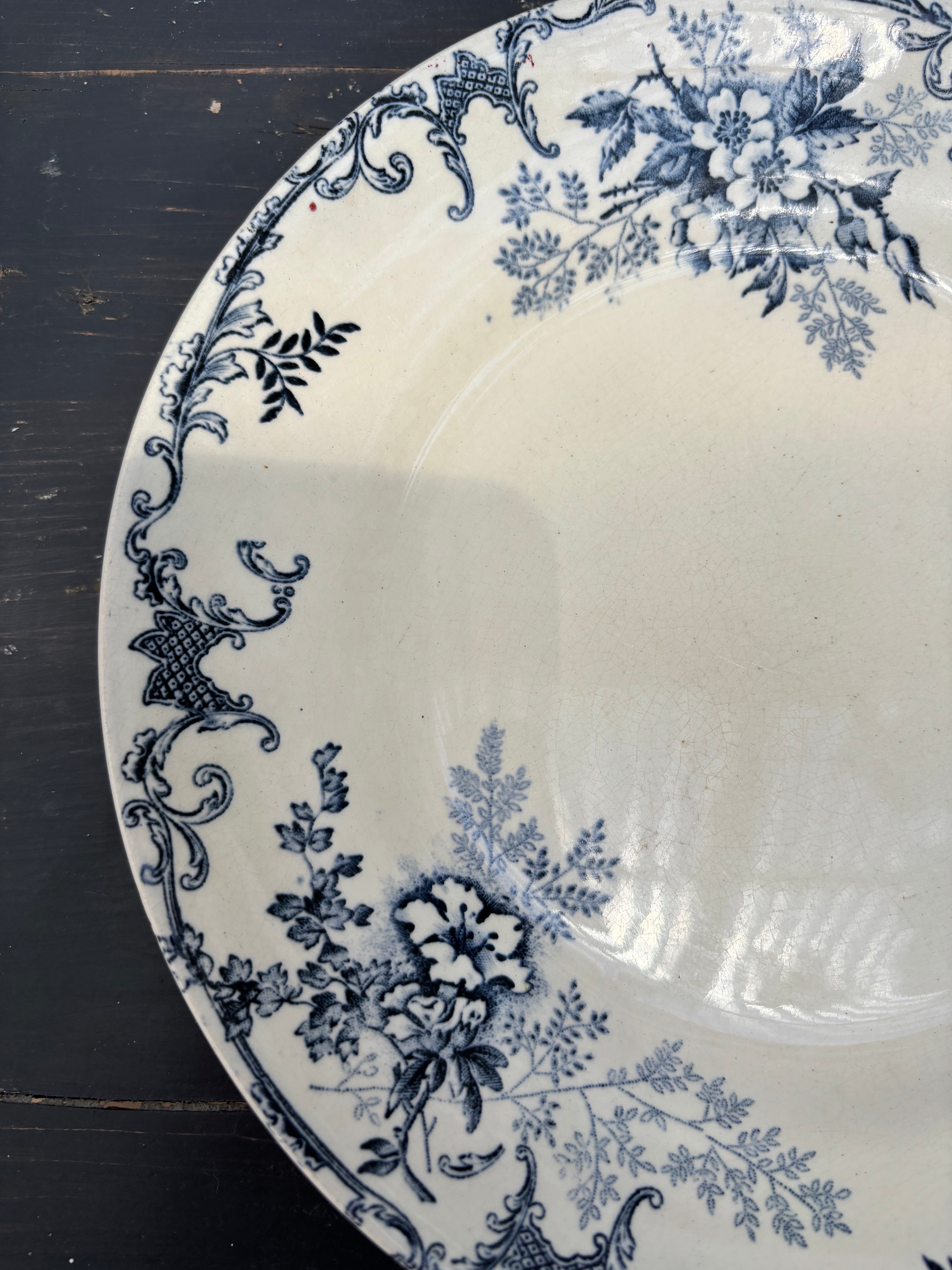 Fransk tallerken, Ø23,5 cm. - 6 stk.