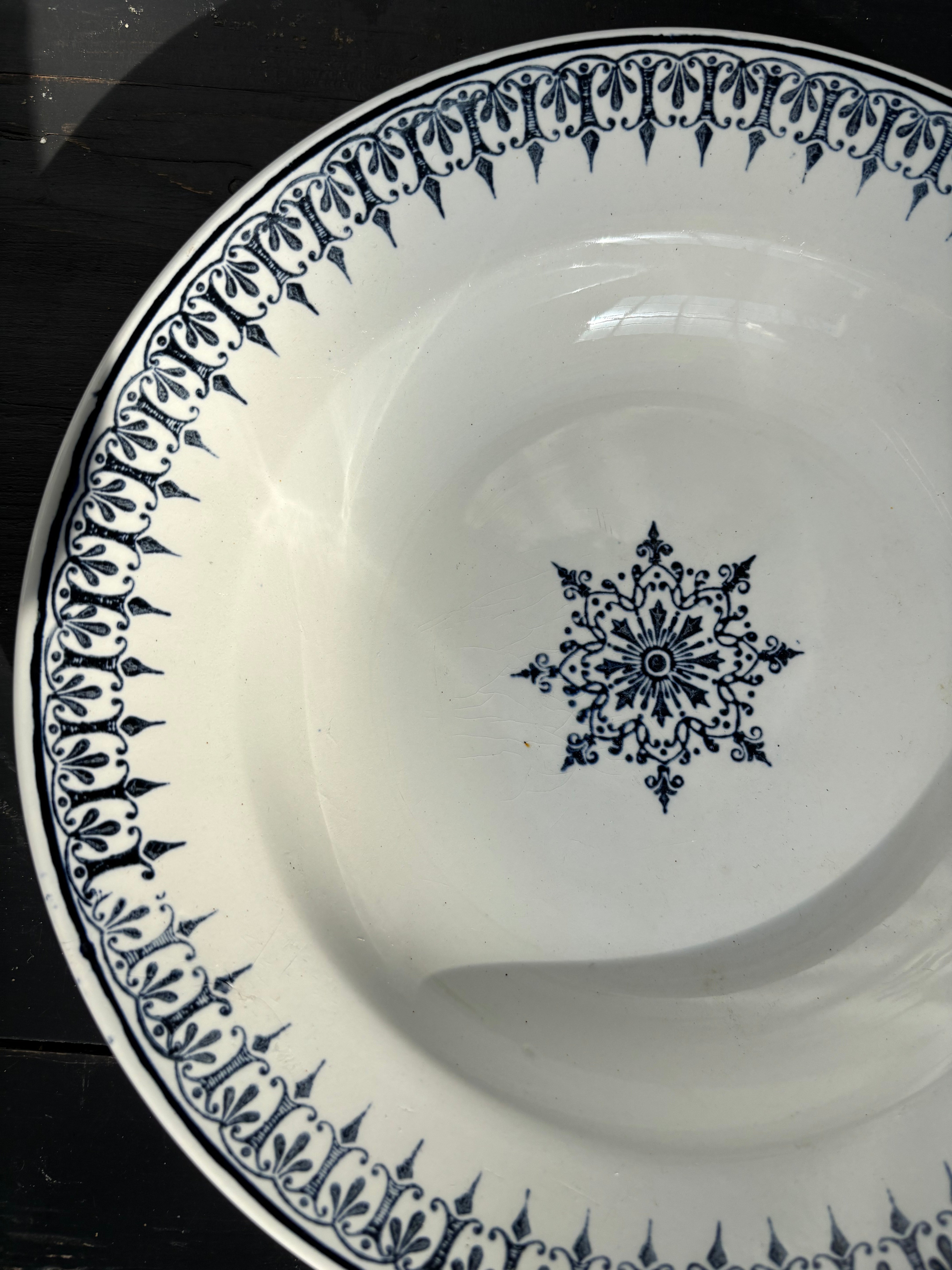 Fransk dyb tallerken, Ø22,5 cm. - 6 stk.