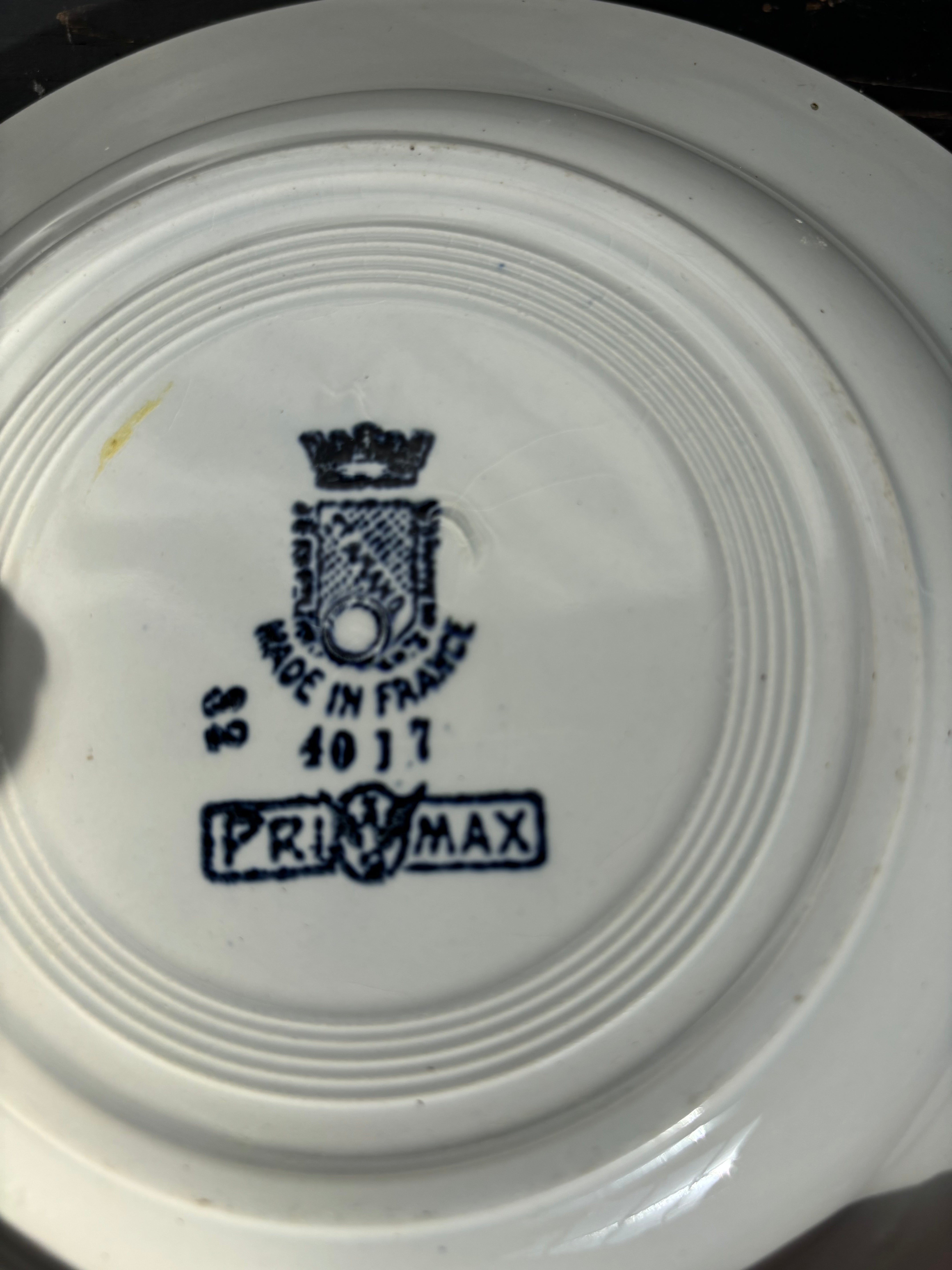 Fransk dyb tallerken, Ø22,5 cm. - 6 stk.