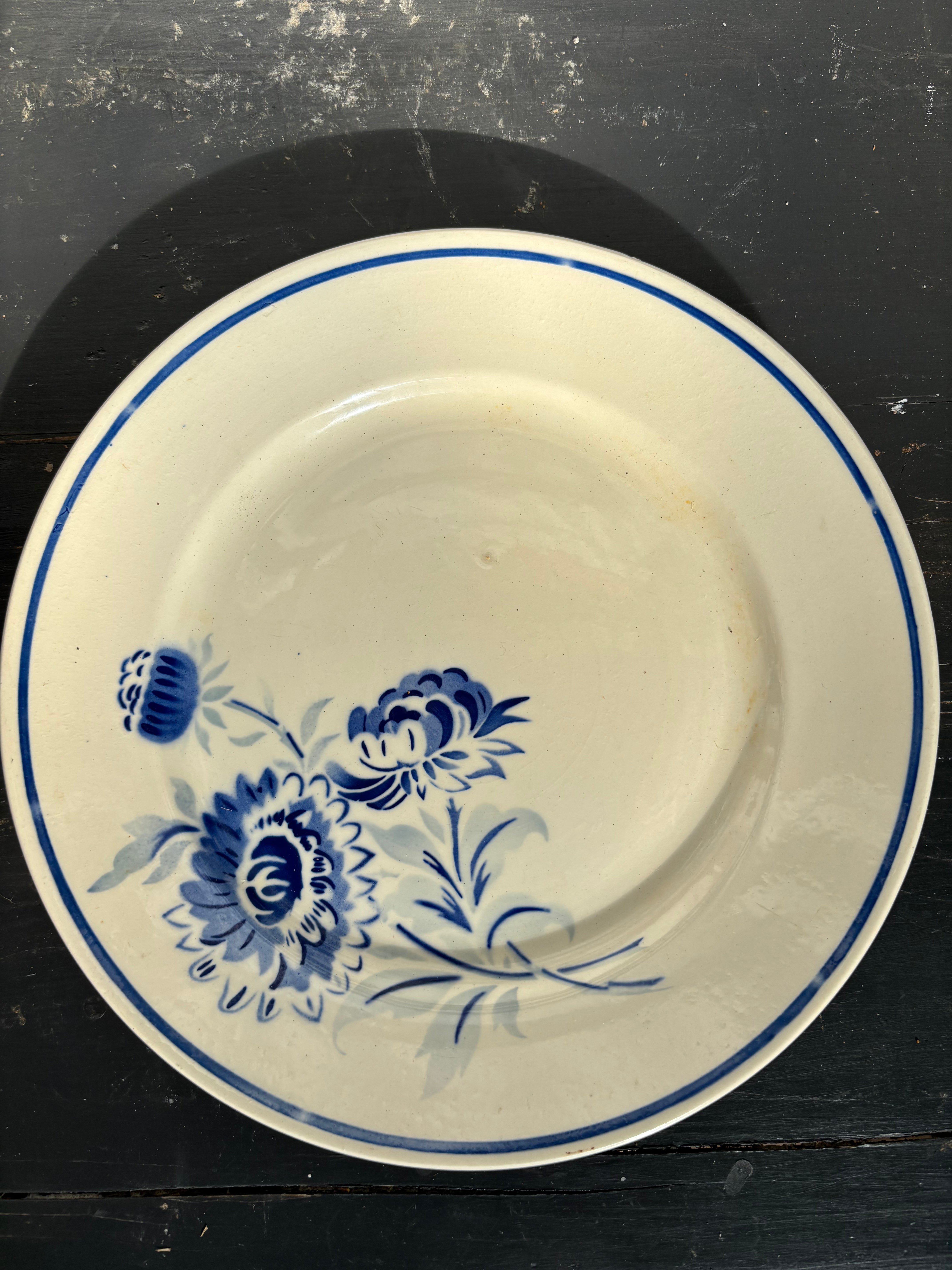 Fransk tallerken, Ø22 cm. - 6 stk.