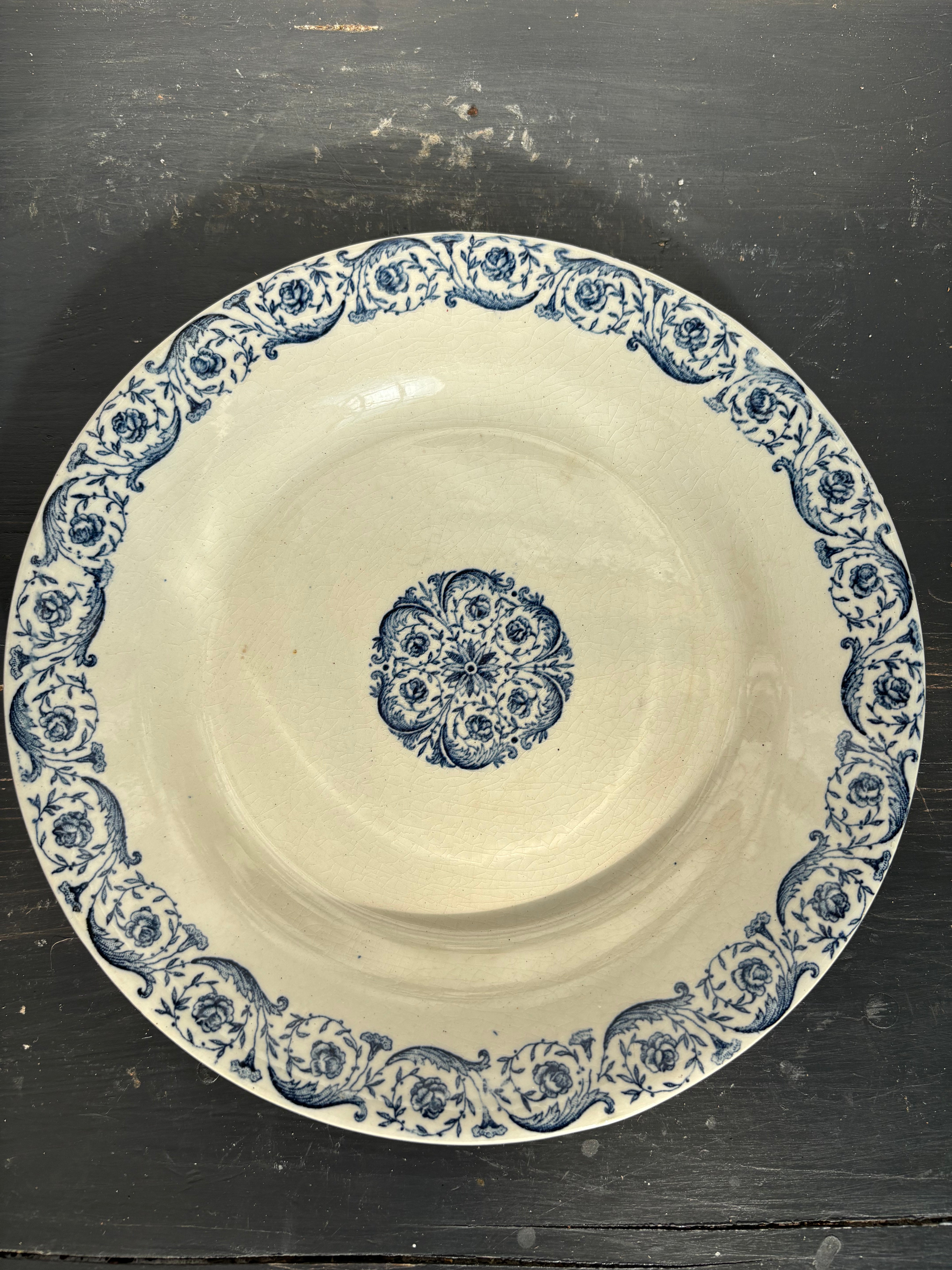 Fransk tallerken, Ø23,5 cm. - 6 stk.